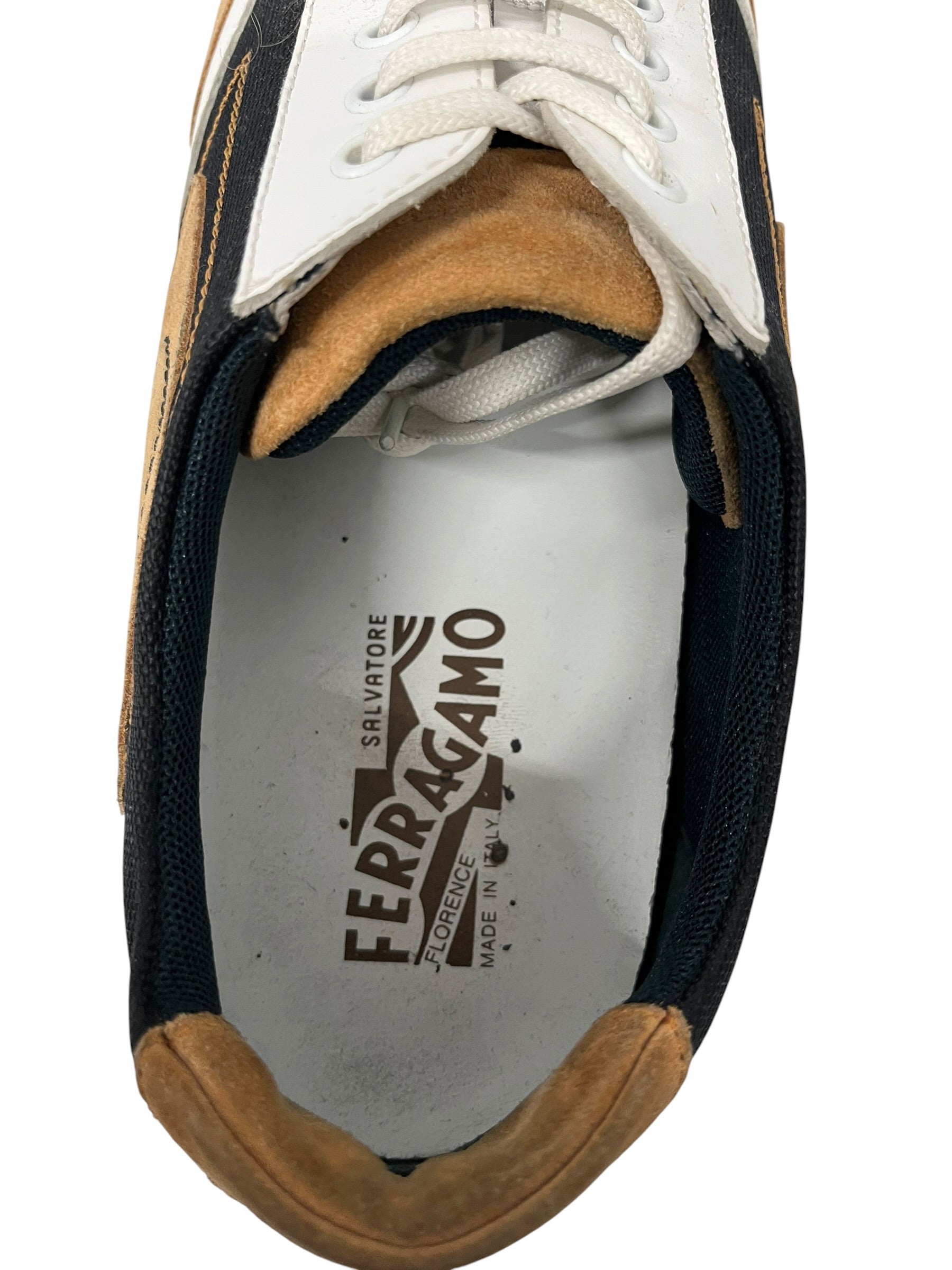 Salvatore Ferragamo/Low-Sneakers/US 10/Suede/BEG/U-Tip/CANVAS SUEDE LOW TOP SNEAKER view 3