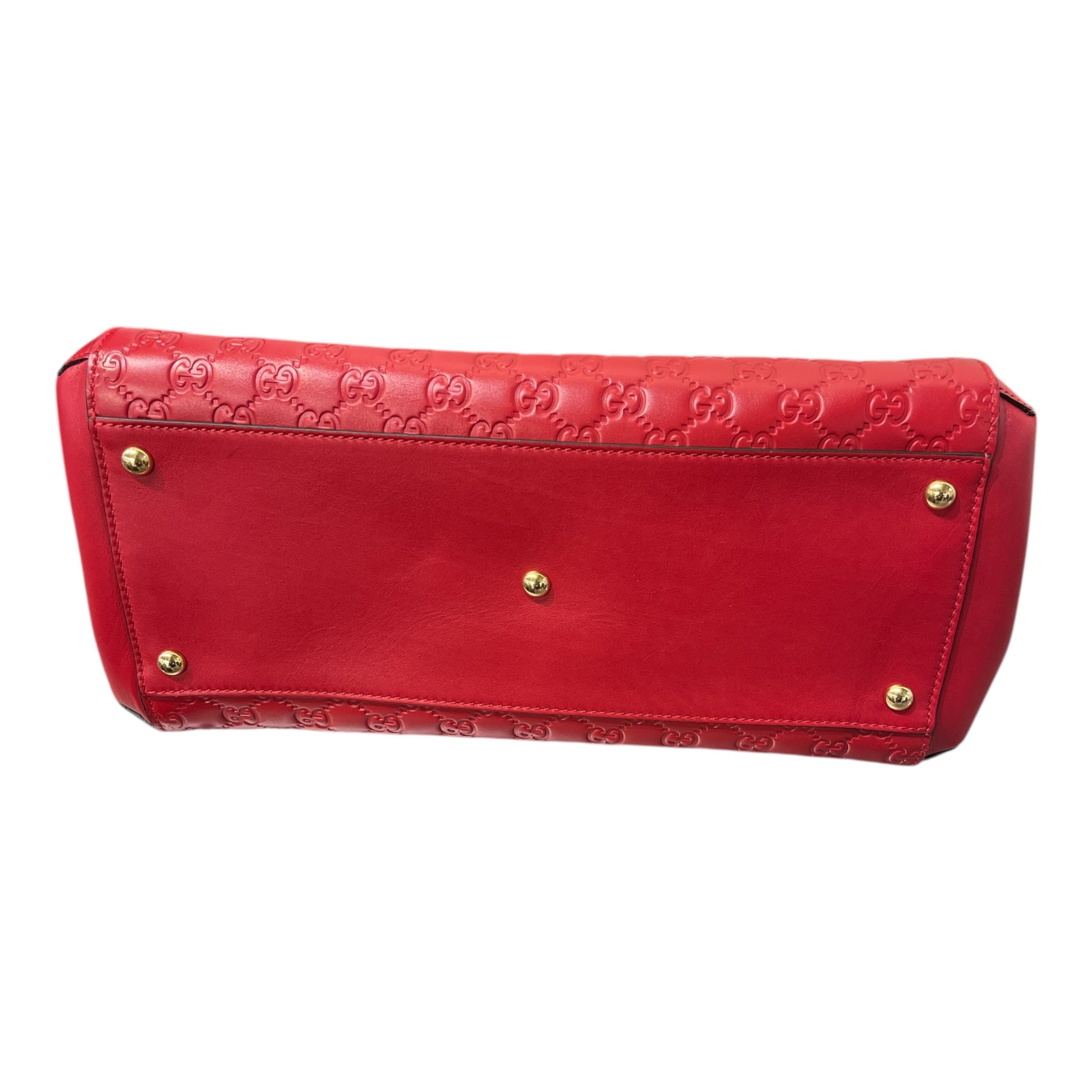 GUCCI/Cross Body Bag/Leather/RED/GUCCISSIMA TOP HANDLE BAG view 3
