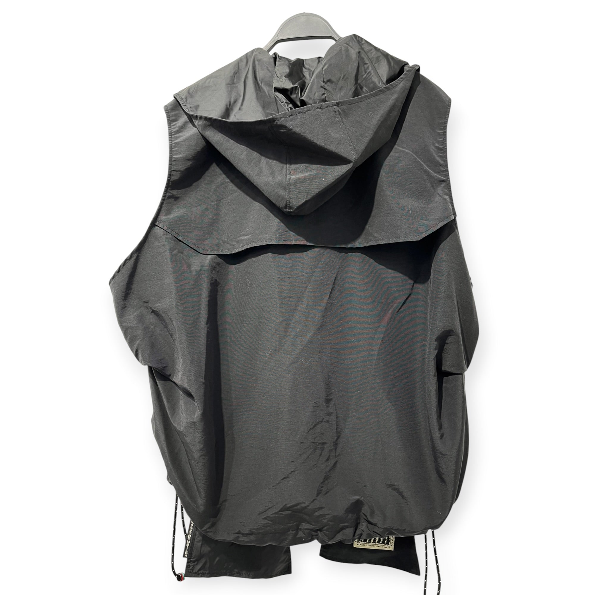 KAPITAL/Vest/3/Nylon/BLK/HOODED SCARF CARGO VEST view 3