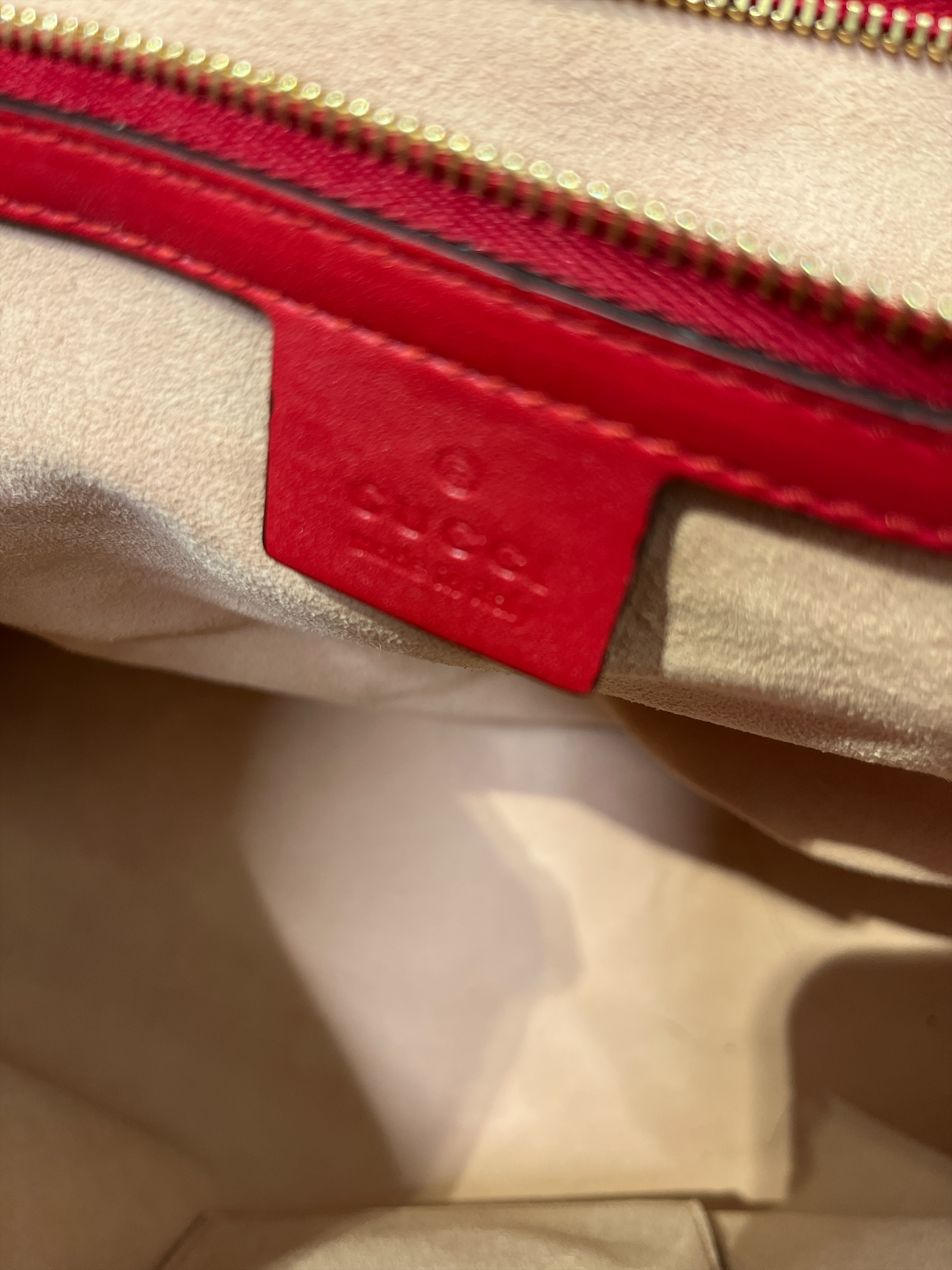 GUCCI/Cross Body Bag/Leather/RED/GUCCISSIMA TOP HANDLE BAG view 5