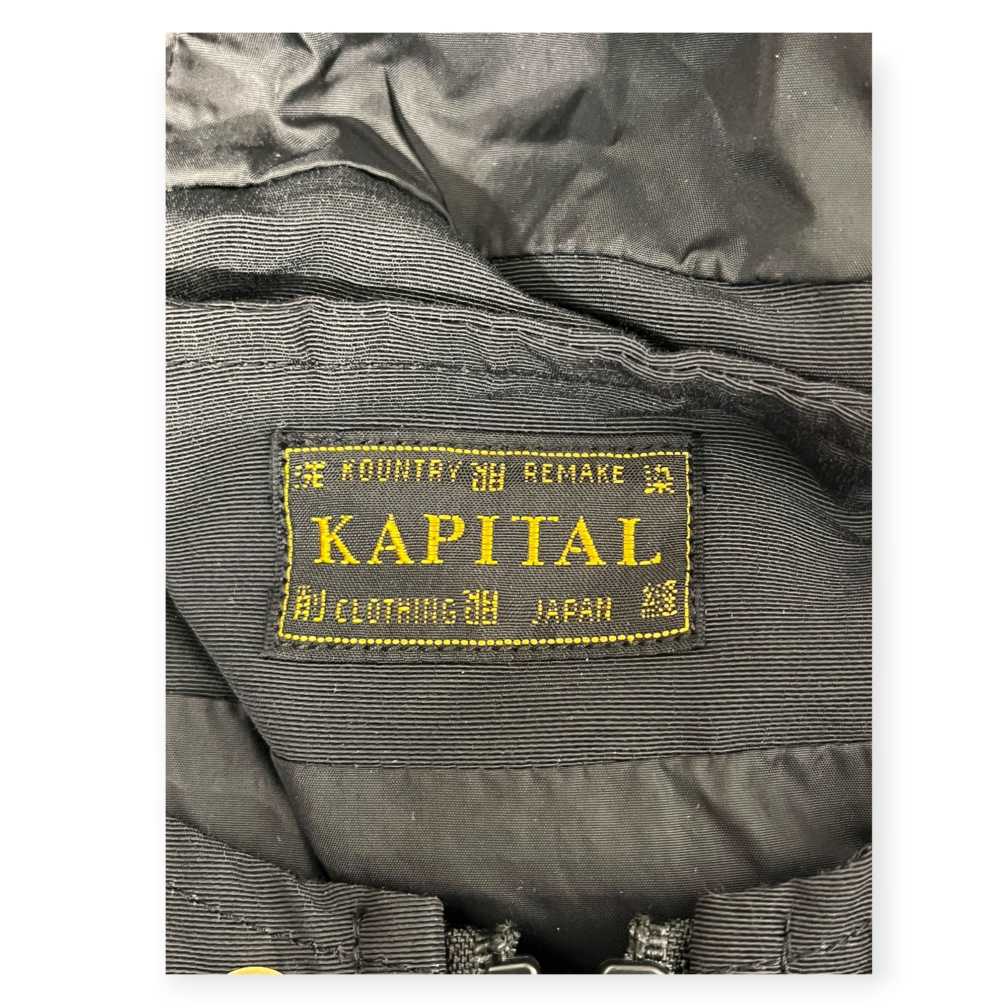 KAPITAL/Vest/3/Nylon/BLK/HOODED SCARF CARGO VEST view 6