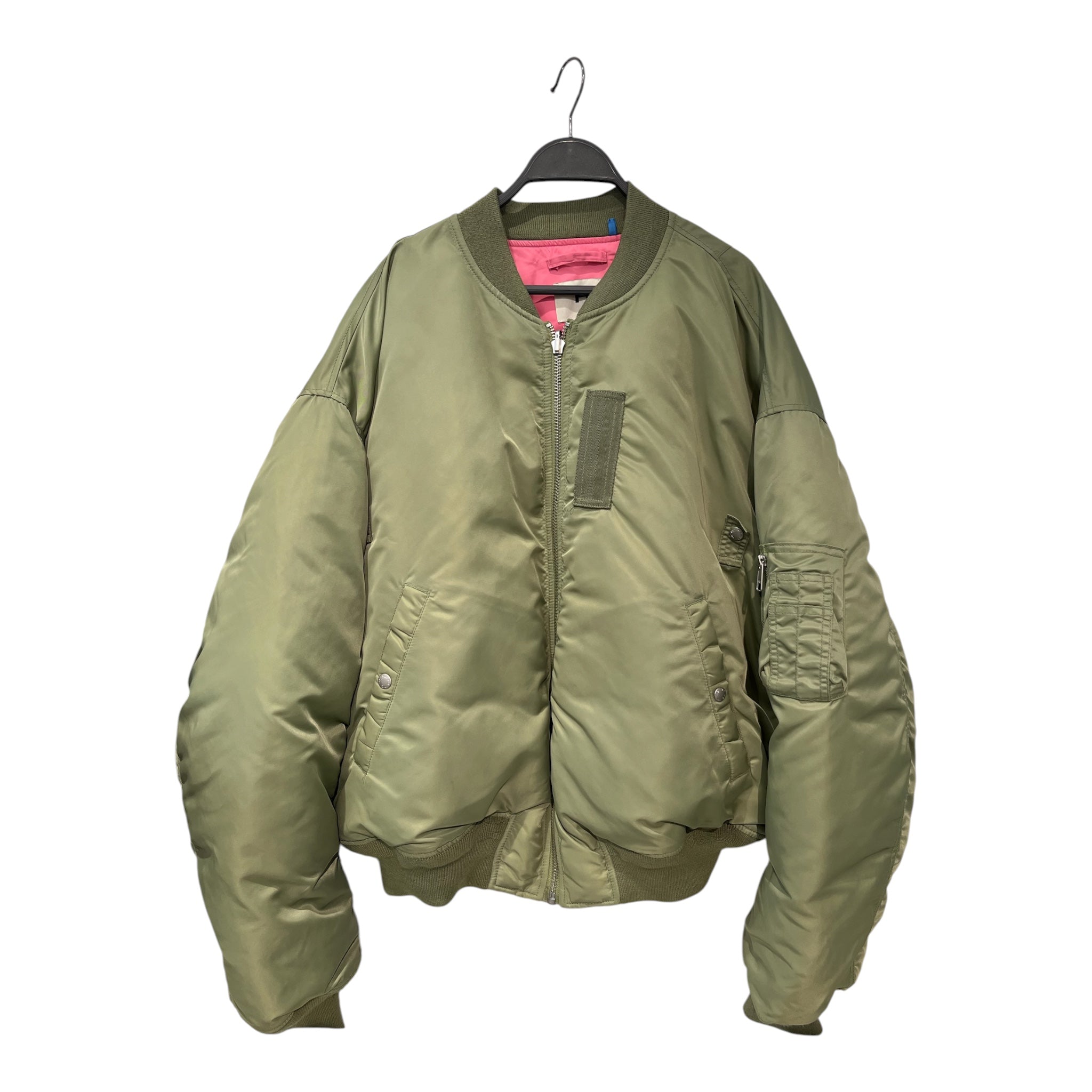 HERON PRESTON/H&M/Puffer Jkt/L/Nylon/KHK/Double Breasted/959261 bomber jkt view 1
