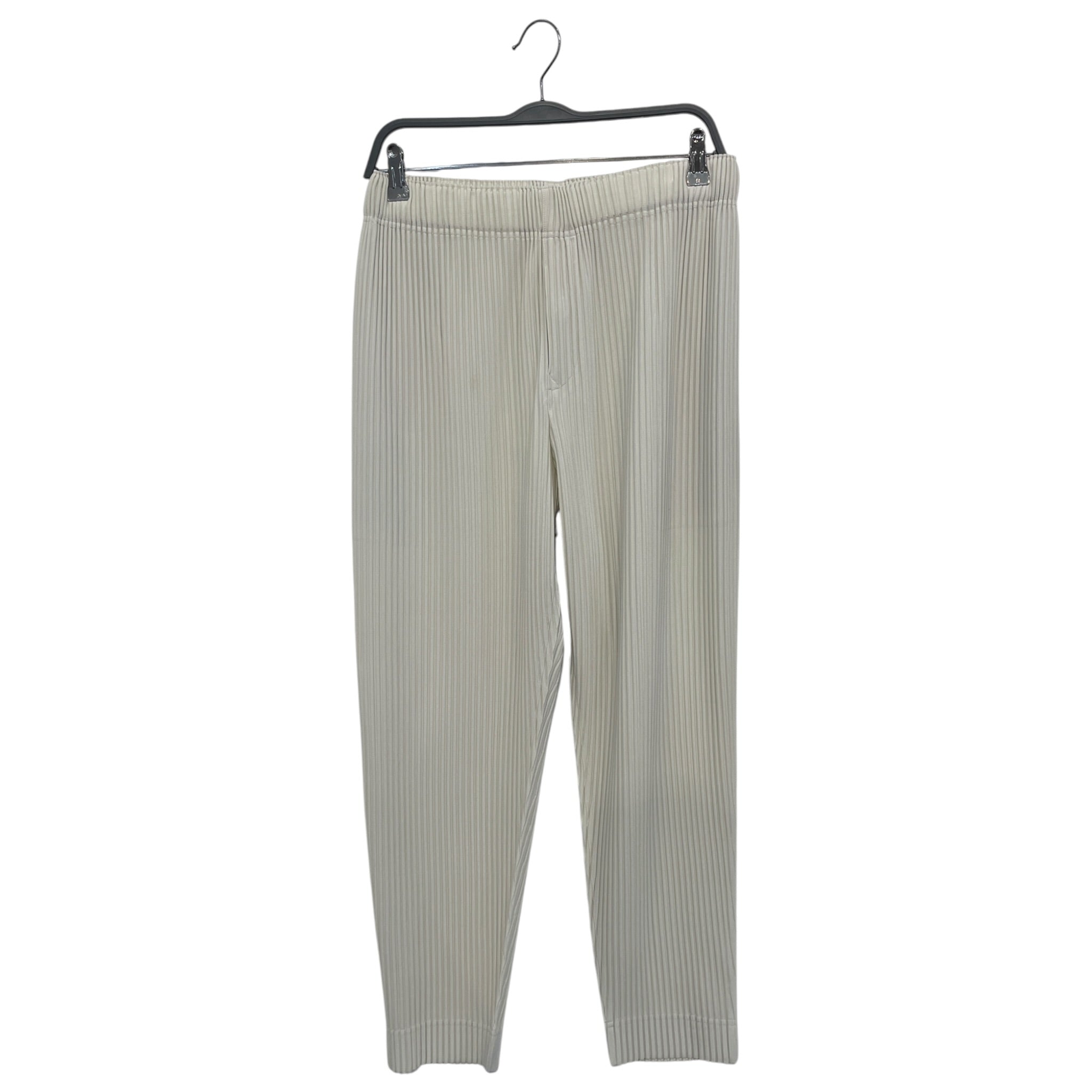 HOMME PLISSE ISSEY MIYAKE/Pants/2/Polyester/WHT/Cream trouser pleats view 1
