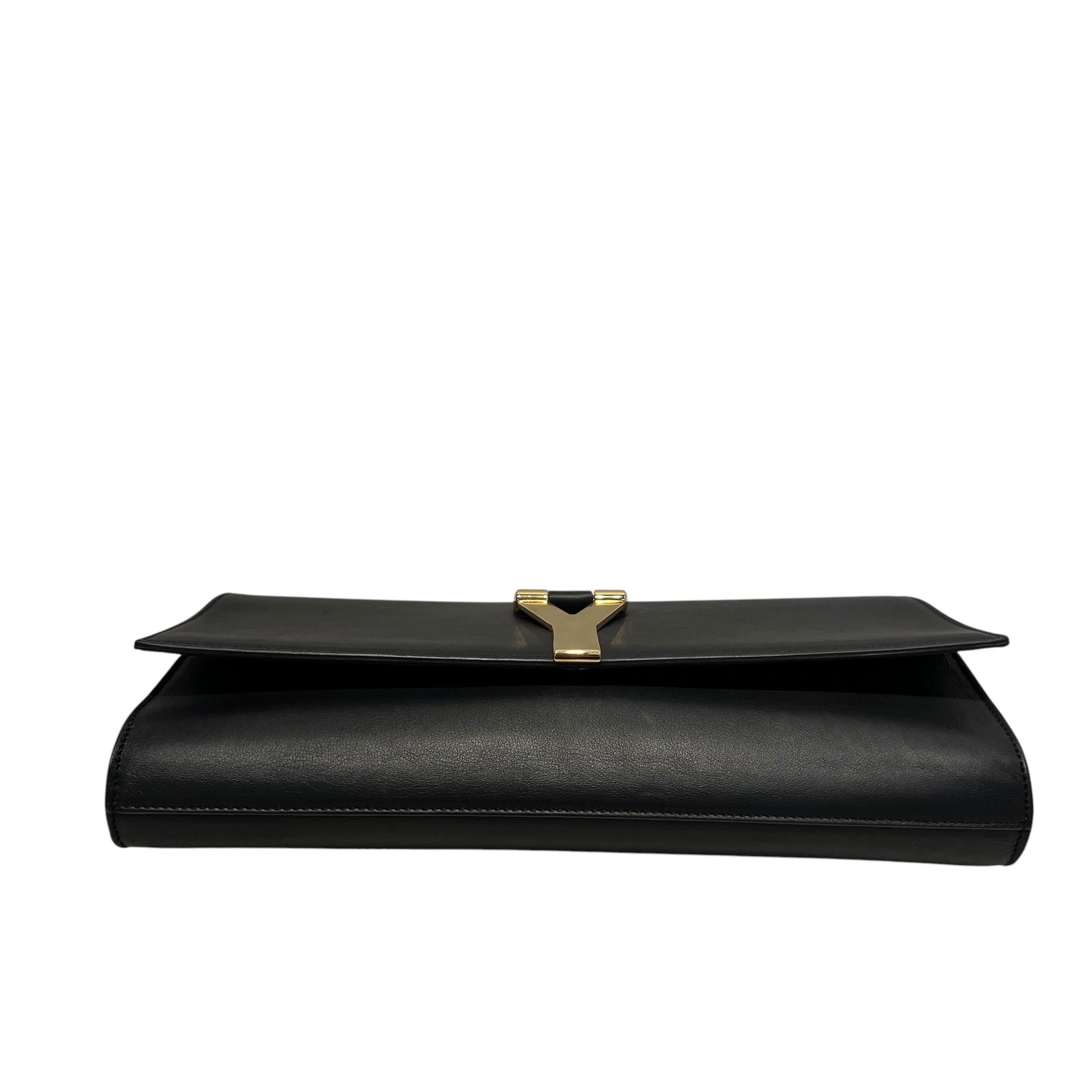 YVES SAINT LAURENT/Clutch Bag/Leather/BLK/Y-LIGNE view 3