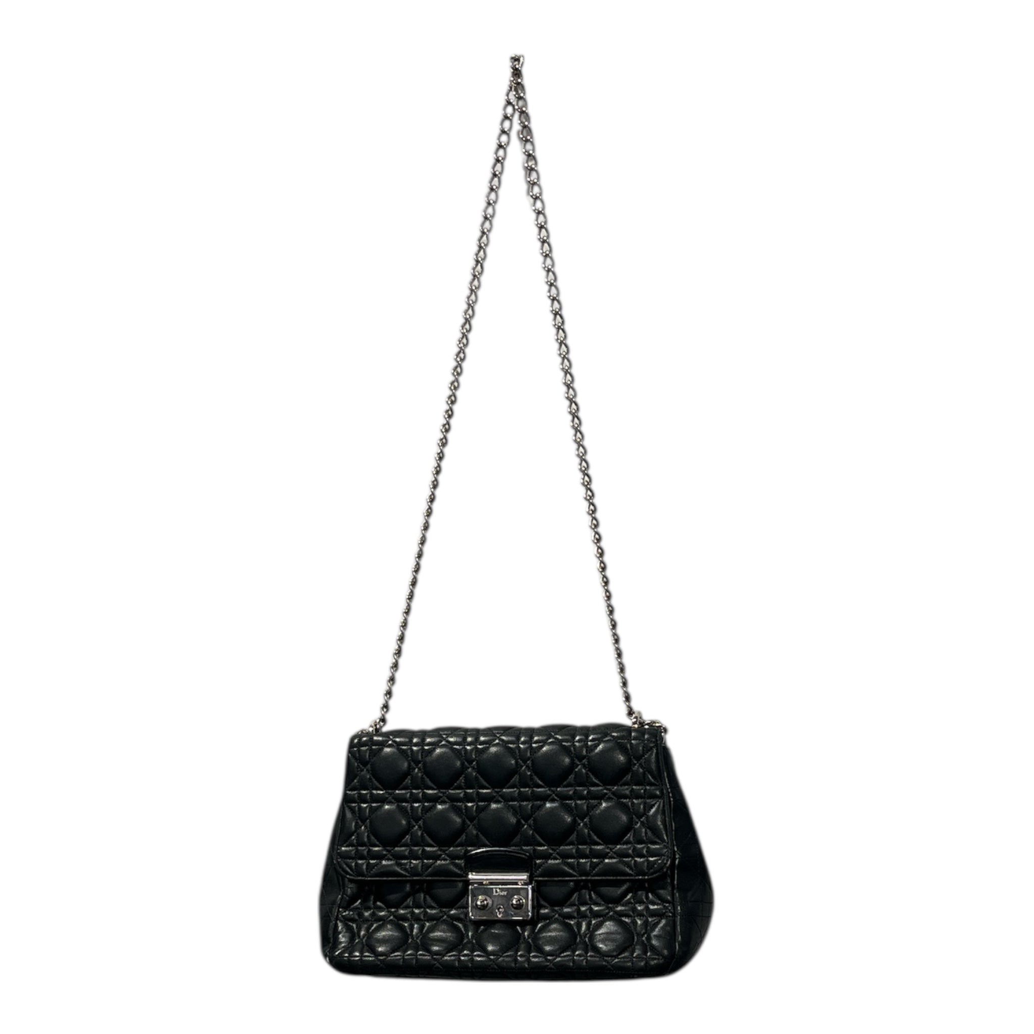 Christian Dior/Hand Bag/Leather/BLK/Cannage Quilted Bag view 1