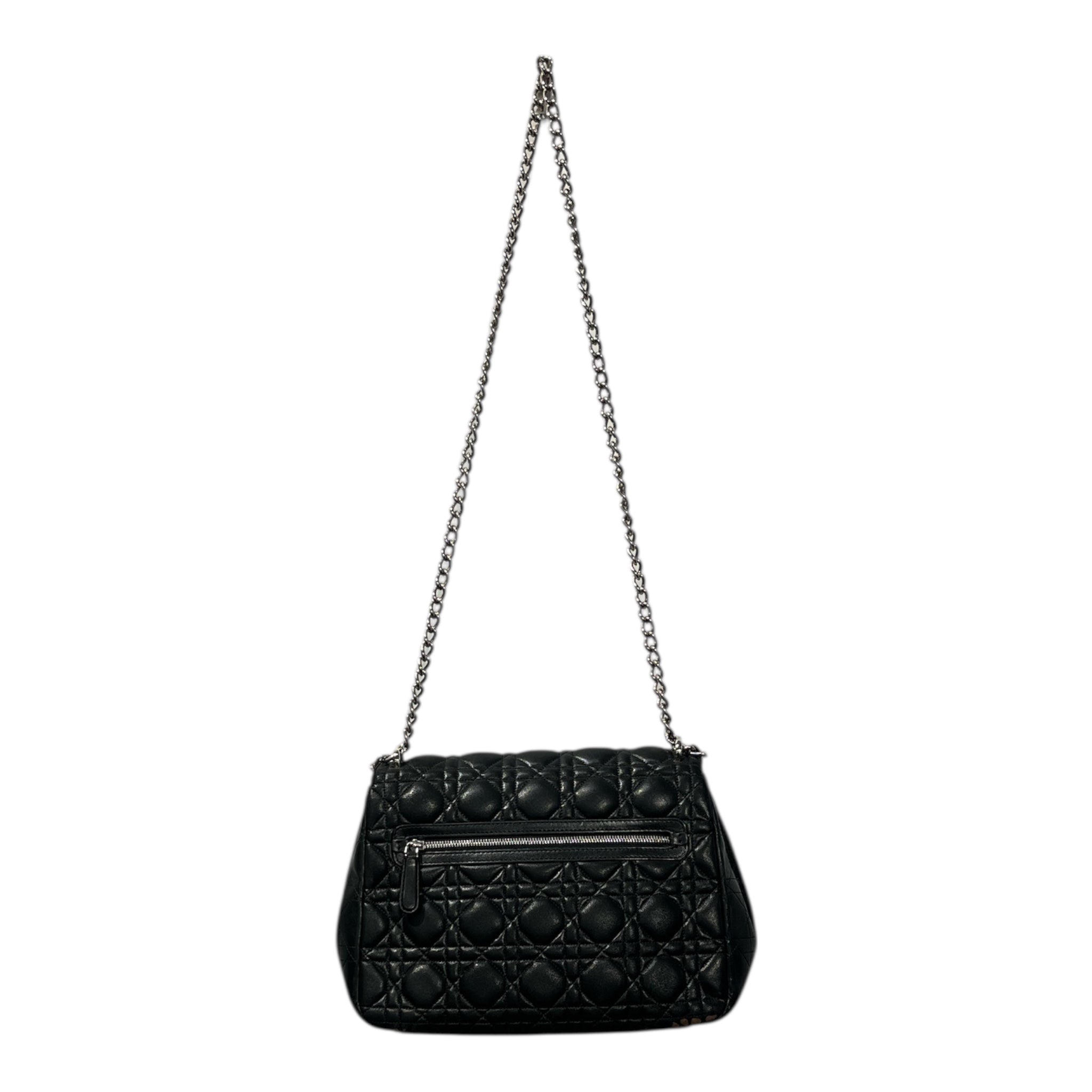 Christian Dior/Hand Bag/Leather/BLK/Cannage Quilted Bag view 2