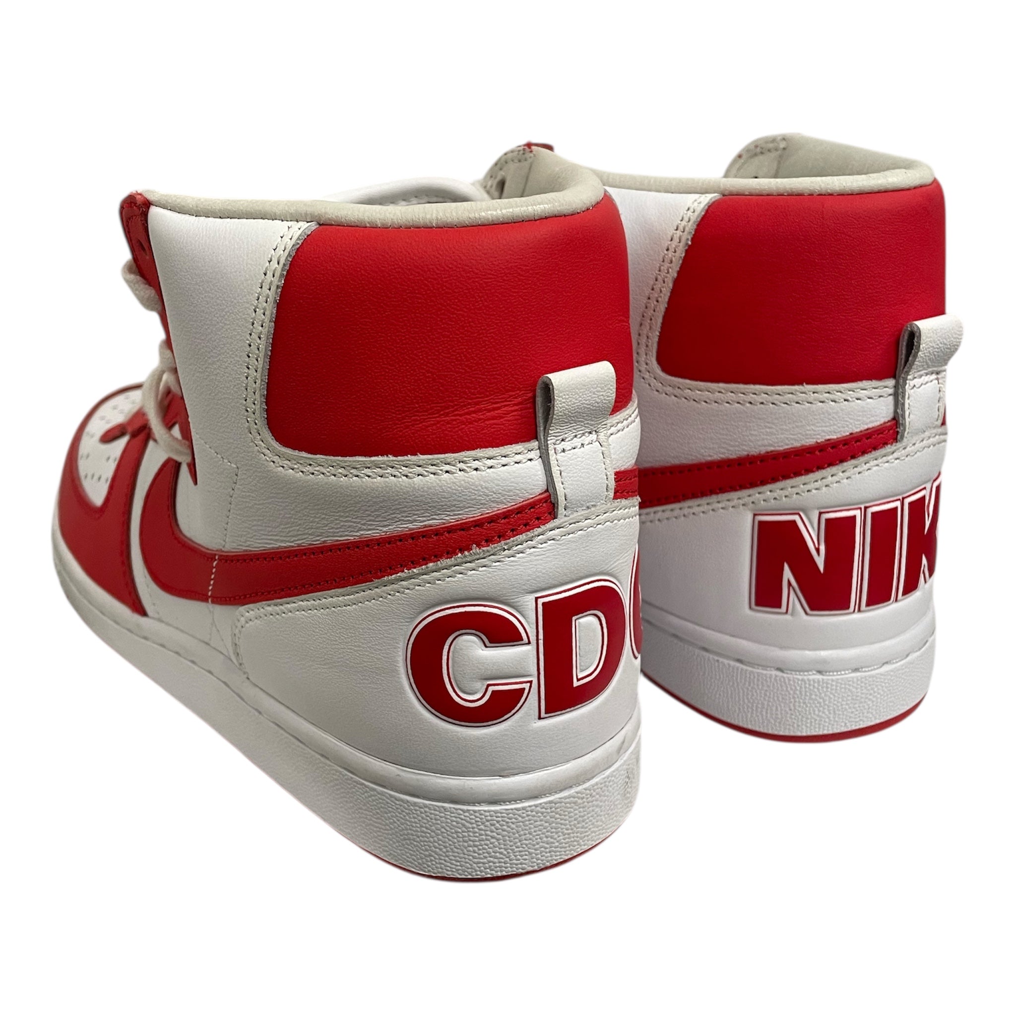 NIKE/Hi-Sneakers/US 9/Leather/WHT/cdg x nike snkeakers view 2