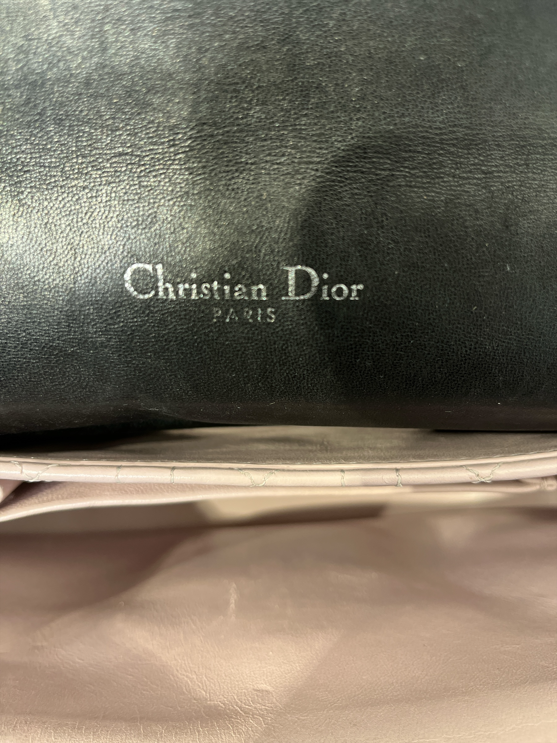 Christian Dior/Hand Bag/Leather/BLK/Cannage Quilted Bag view 5