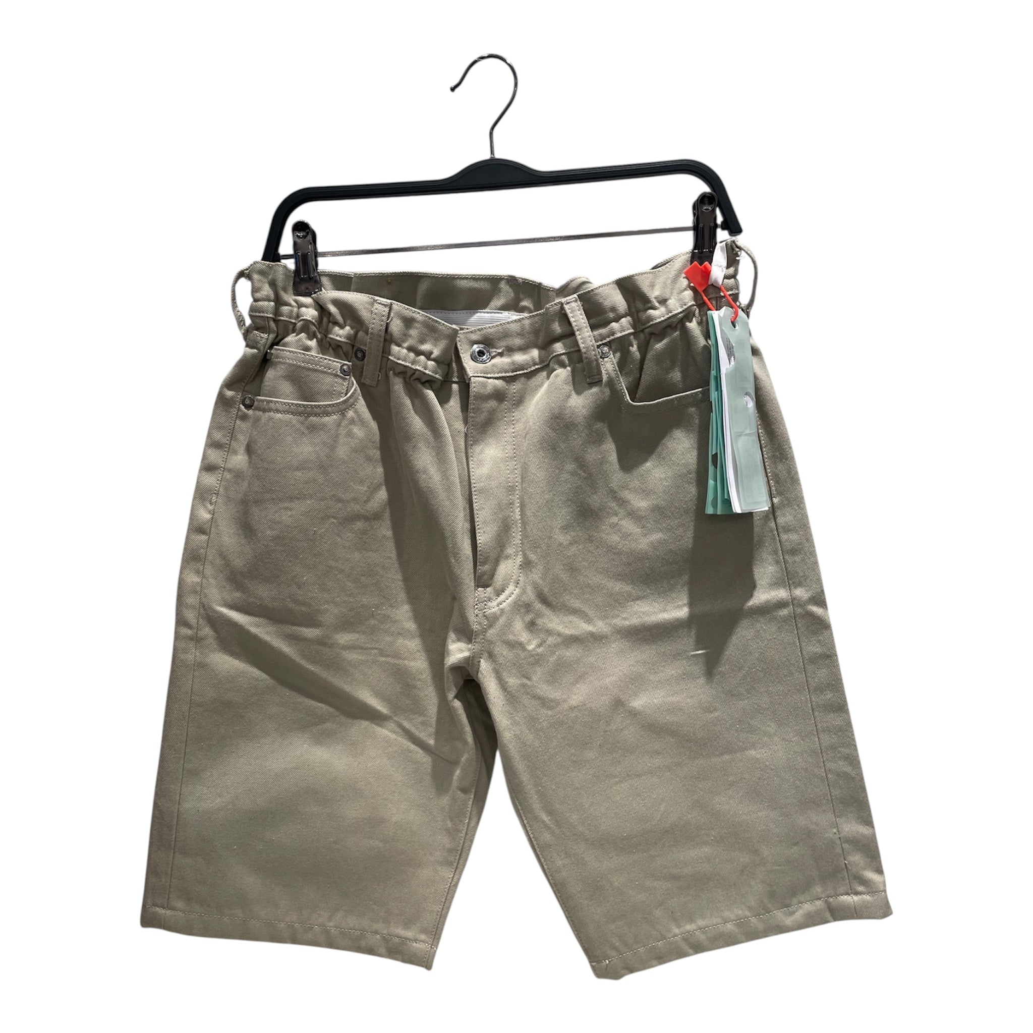 OFF-WHITE/Shorts/33/Cotton/KHK/Elastic Band Abbey Stone view 1