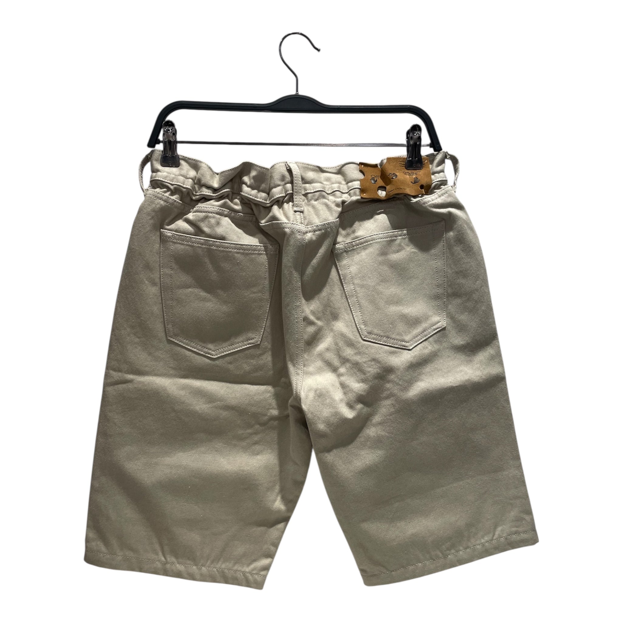 OFF-WHITE/Shorts/33/Cotton/KHK/Elastic Band Abbey Stone view 2