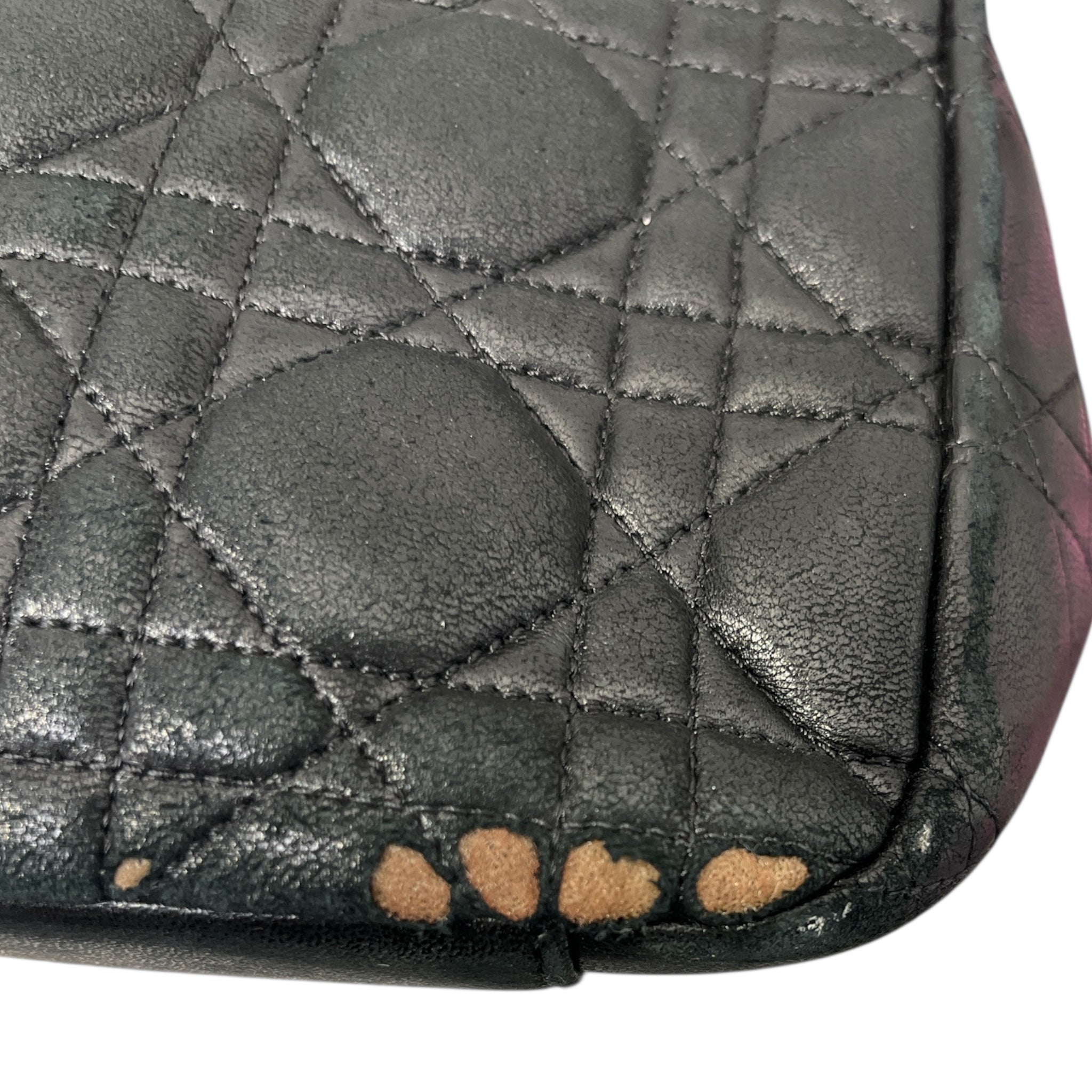 Christian Dior/Hand Bag/Leather/BLK/Cannage Quilted Bag view 6