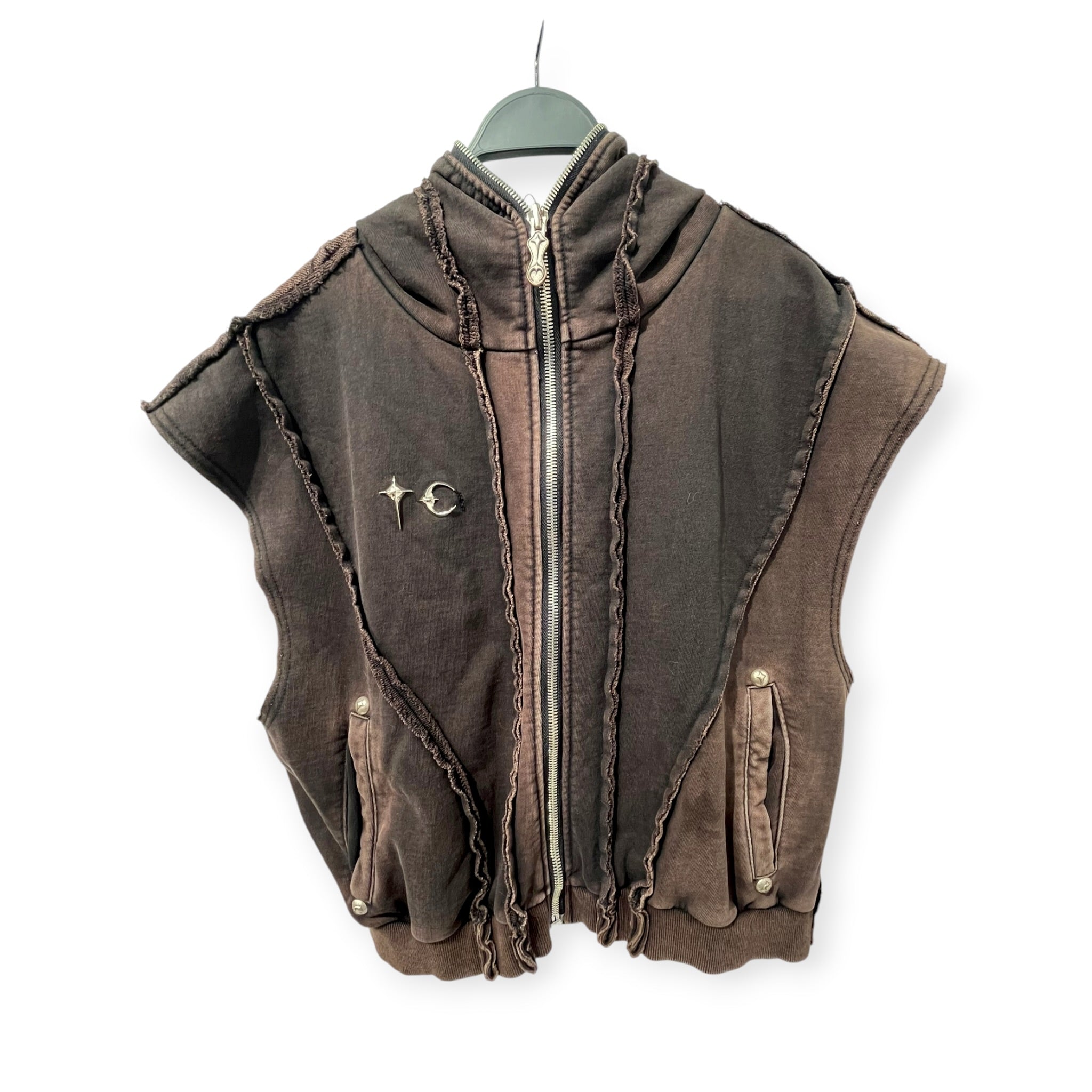 Thug Club/Vest/3/Cotton/BRW/GLADIATOR HOODIE VEST view 1