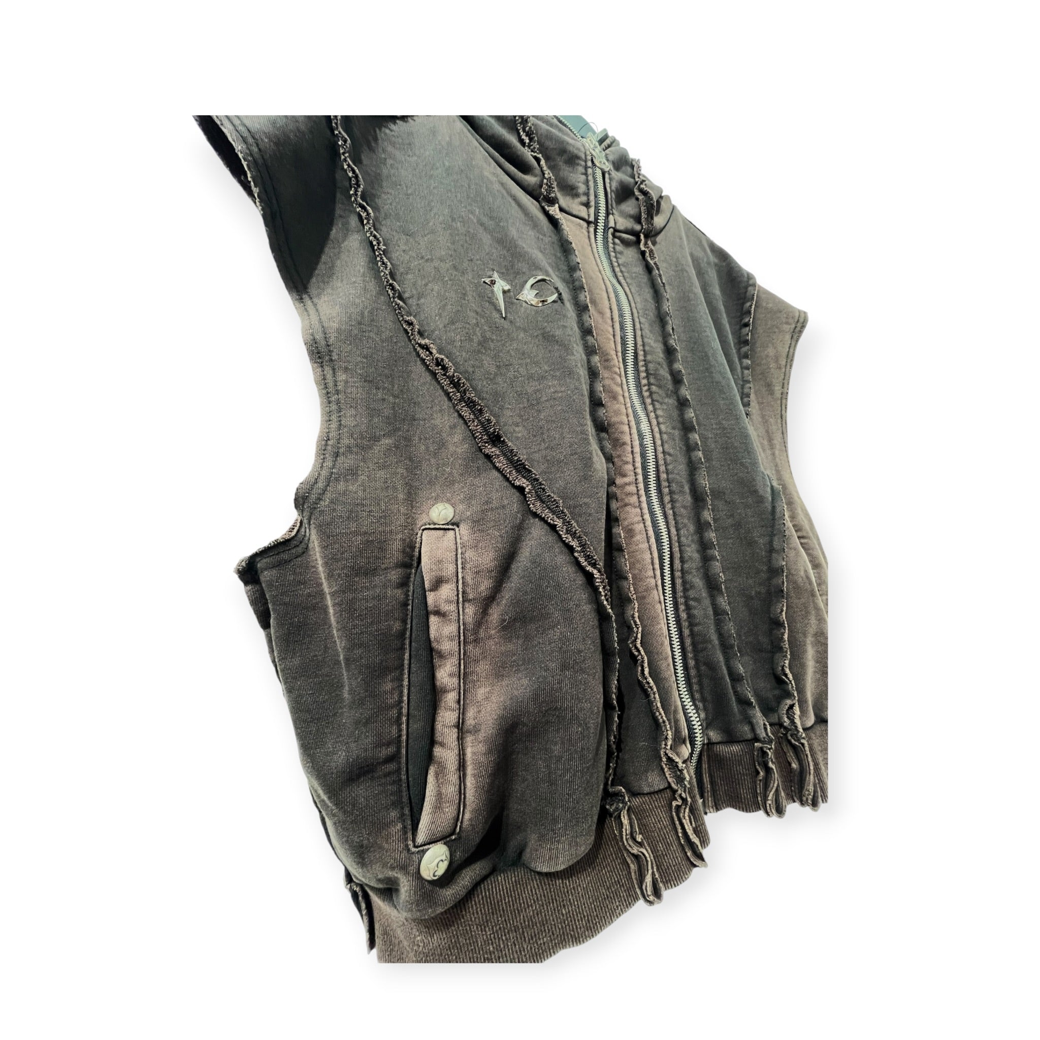 Thug Club/Vest/3/Cotton/BRW/GLADIATOR HOODIE VEST view 4