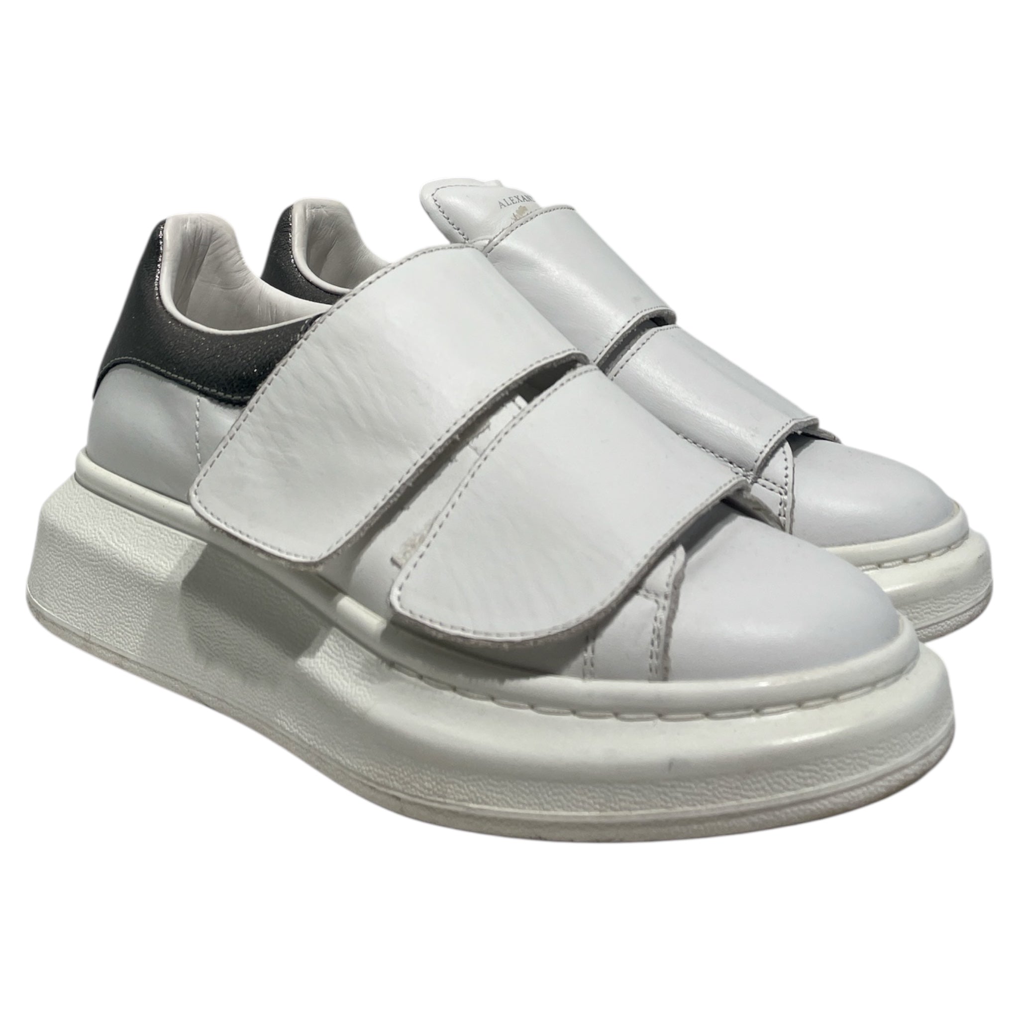 Alexander McQueen/Low-Sneakers/US 5/Leather/WHT/Velcro straps view 1
