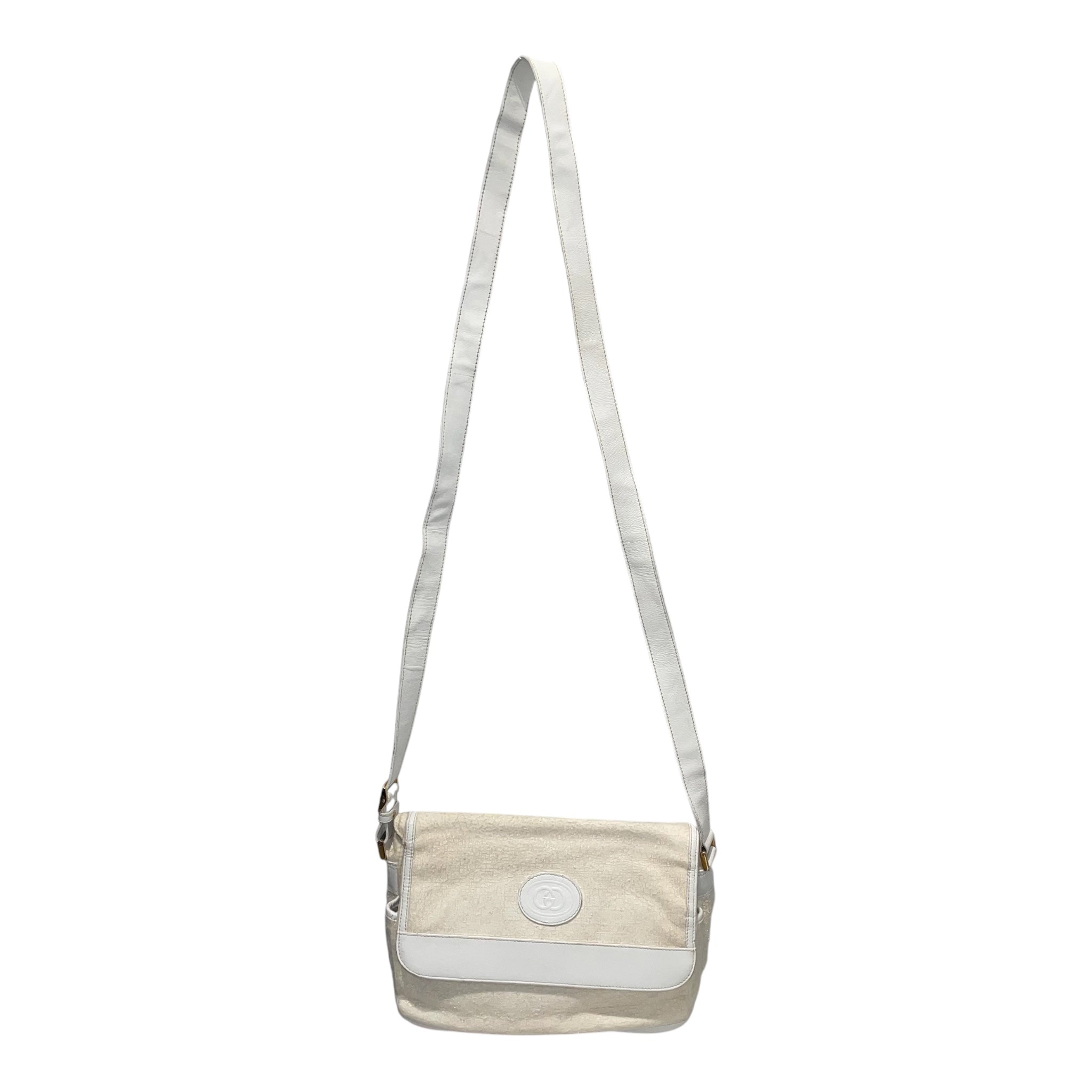 GUCCI/Bag/WHT/vtg satchel white view 1