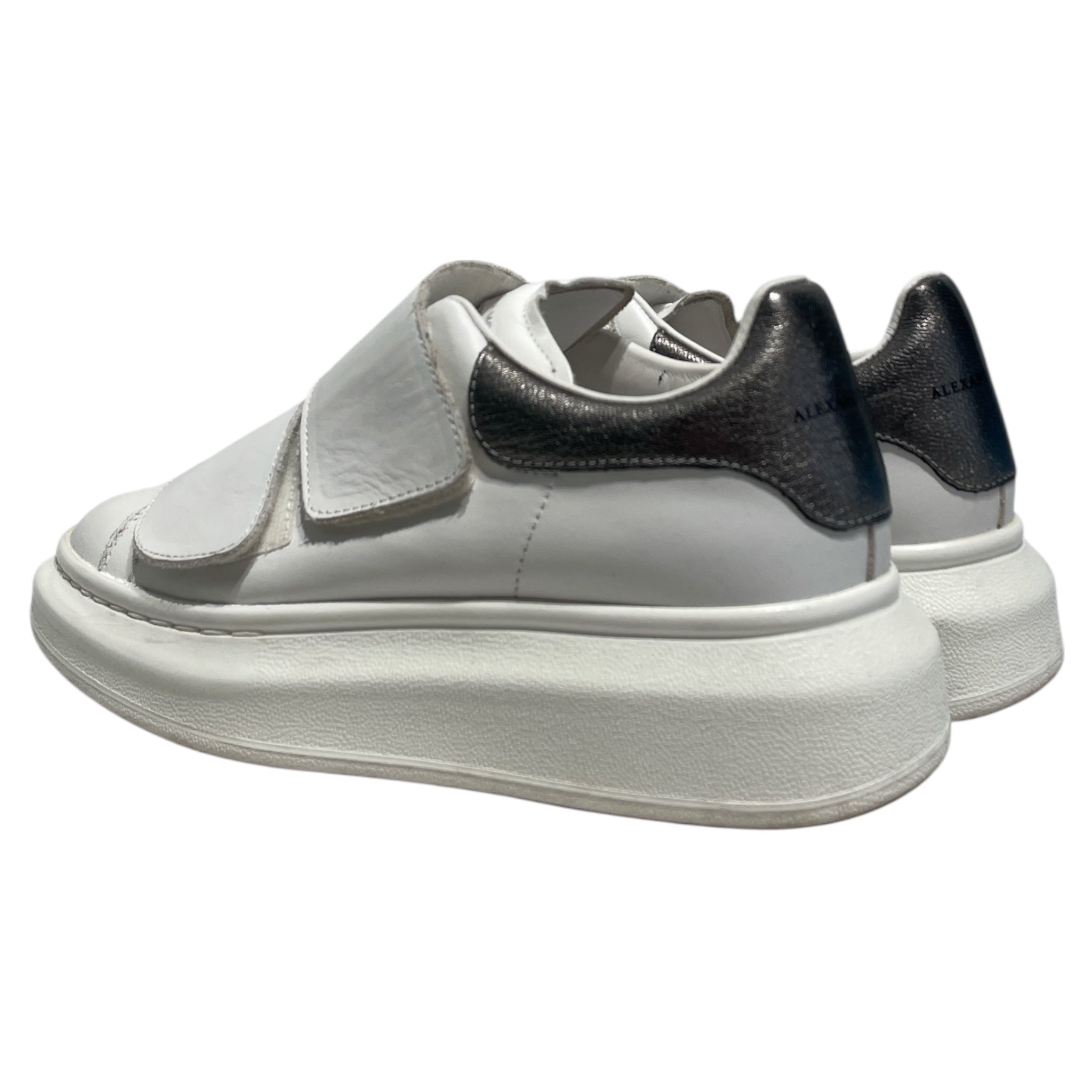Alexander McQueen/Low-Sneakers/US 5/Leather/WHT/Velcro straps view 2