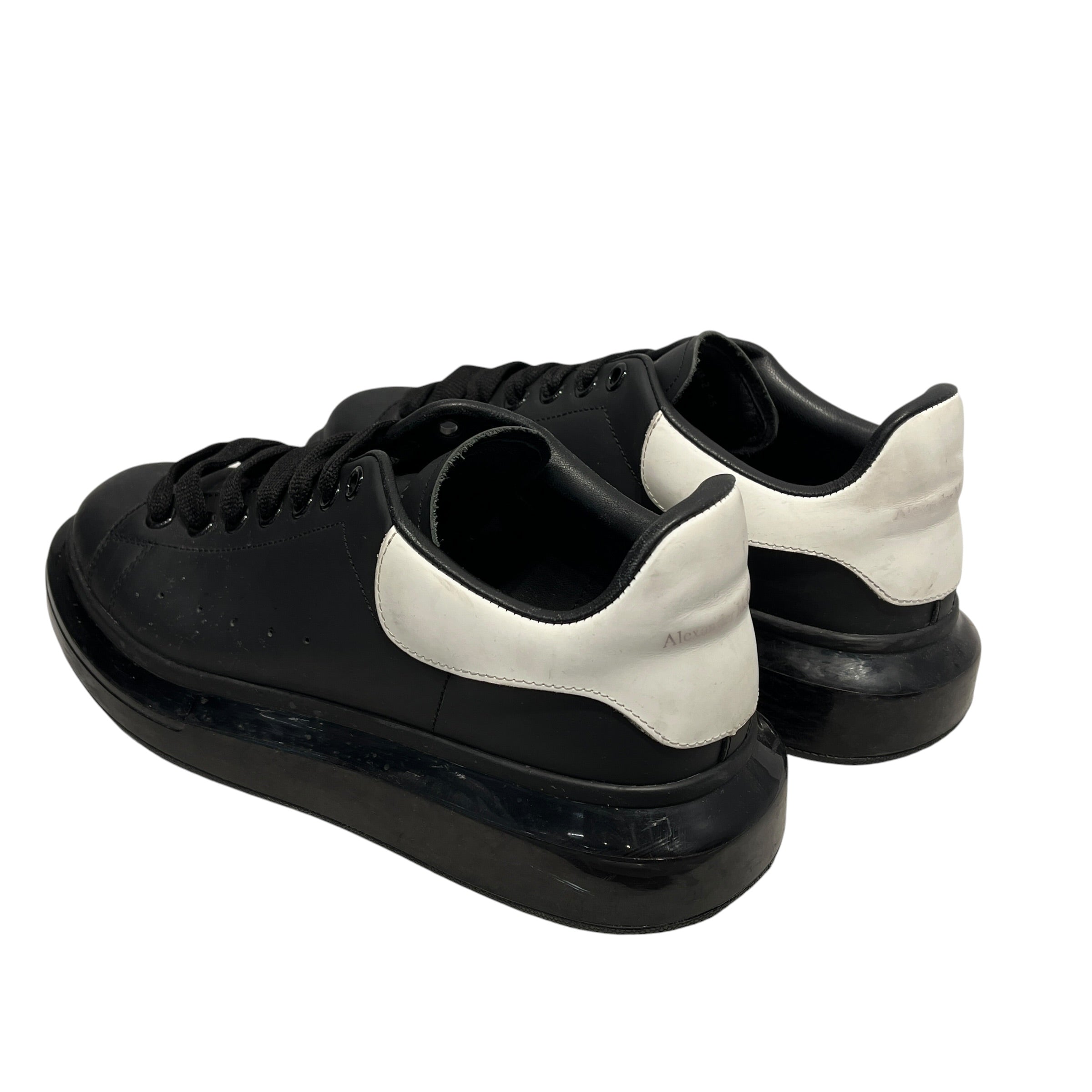 Alexander McQueen/Low-Sneakers/US 12/Leather/BLK/OVERSIZED/WHITE HEEL view 2