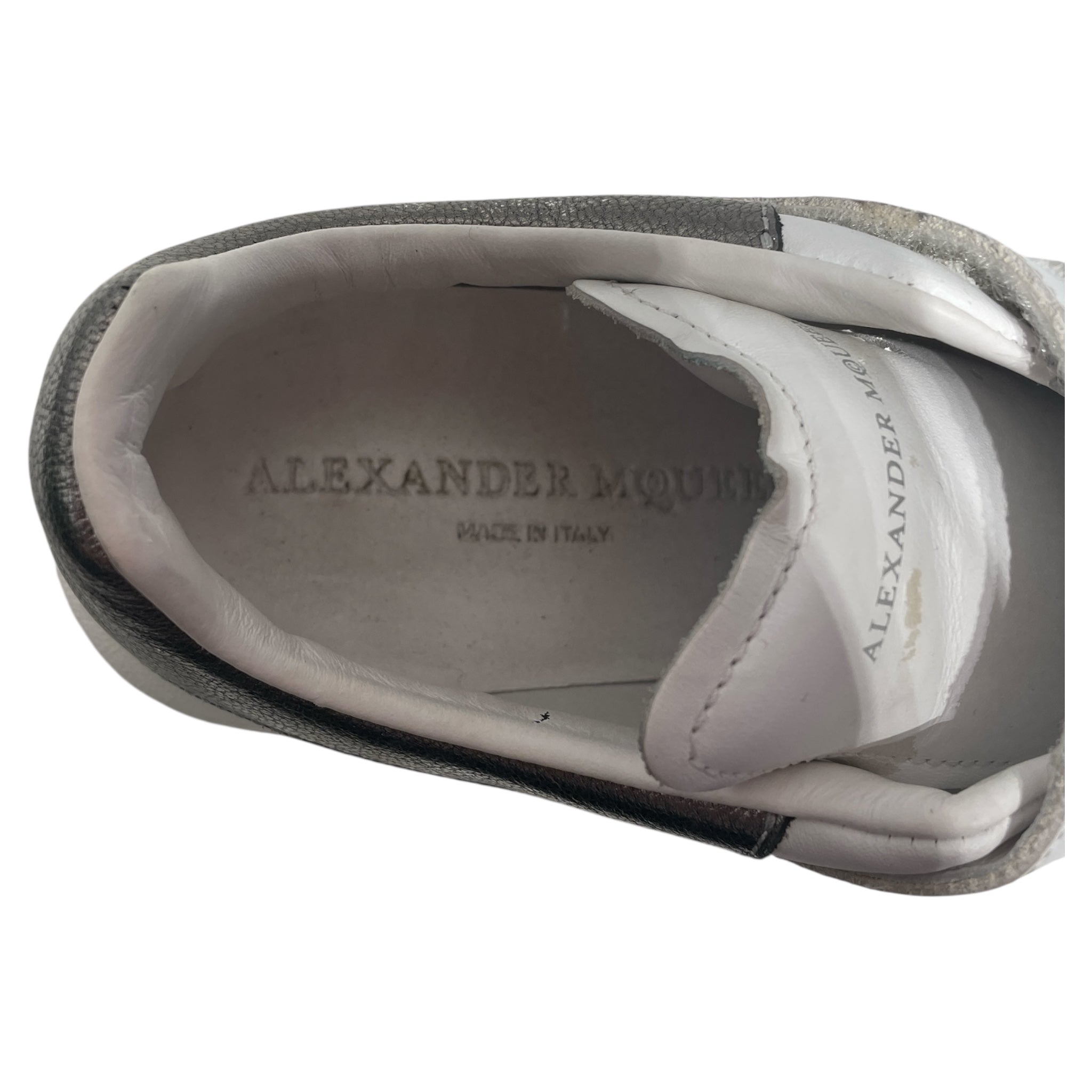 Alexander McQueen/Low-Sneakers/US 5/Leather/WHT/Velcro straps view 3