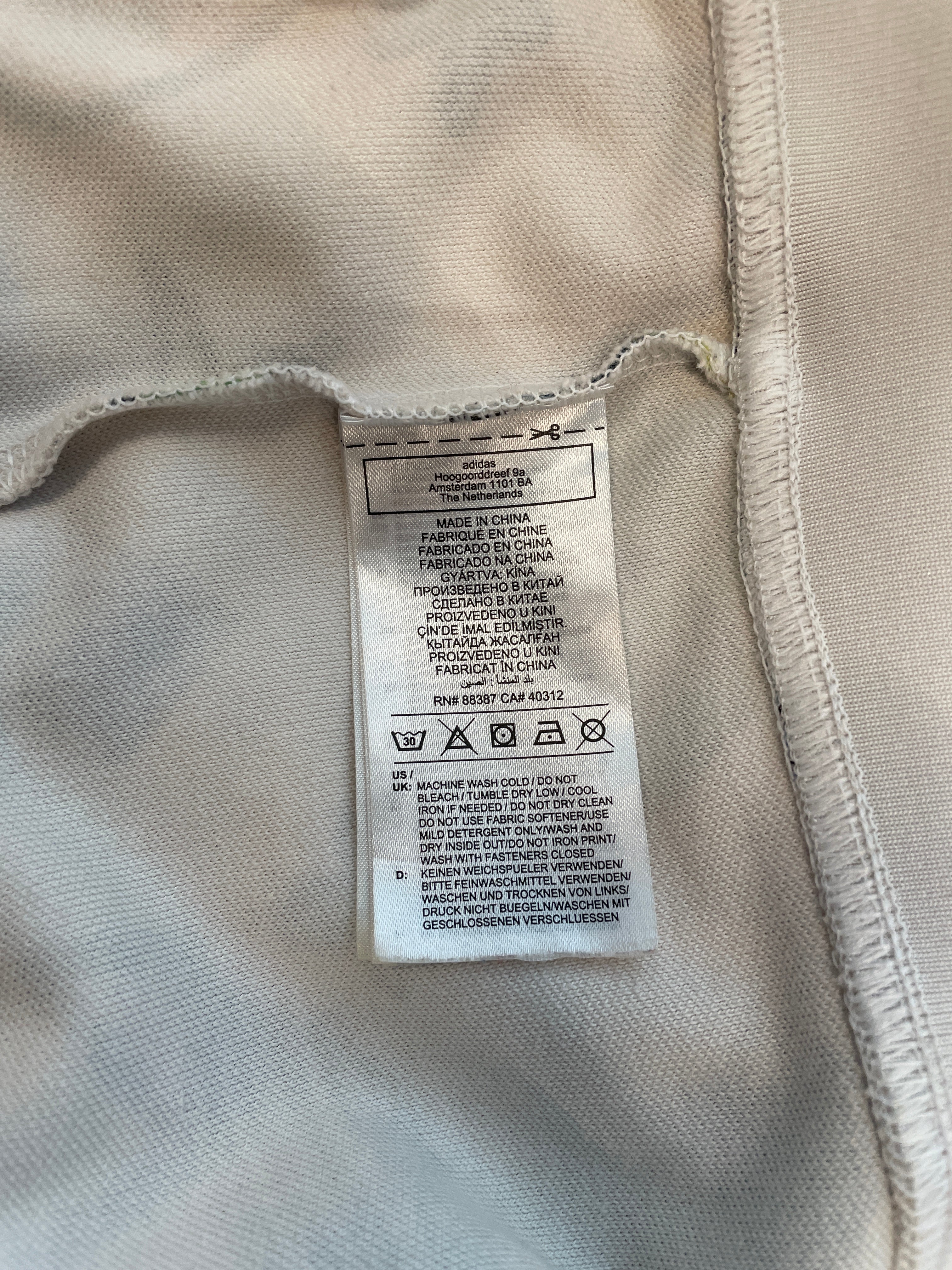 JEREMY SCOTT/Jacket/S/Polyester/WHT/All Over Print/doodle adidas logo view 4
