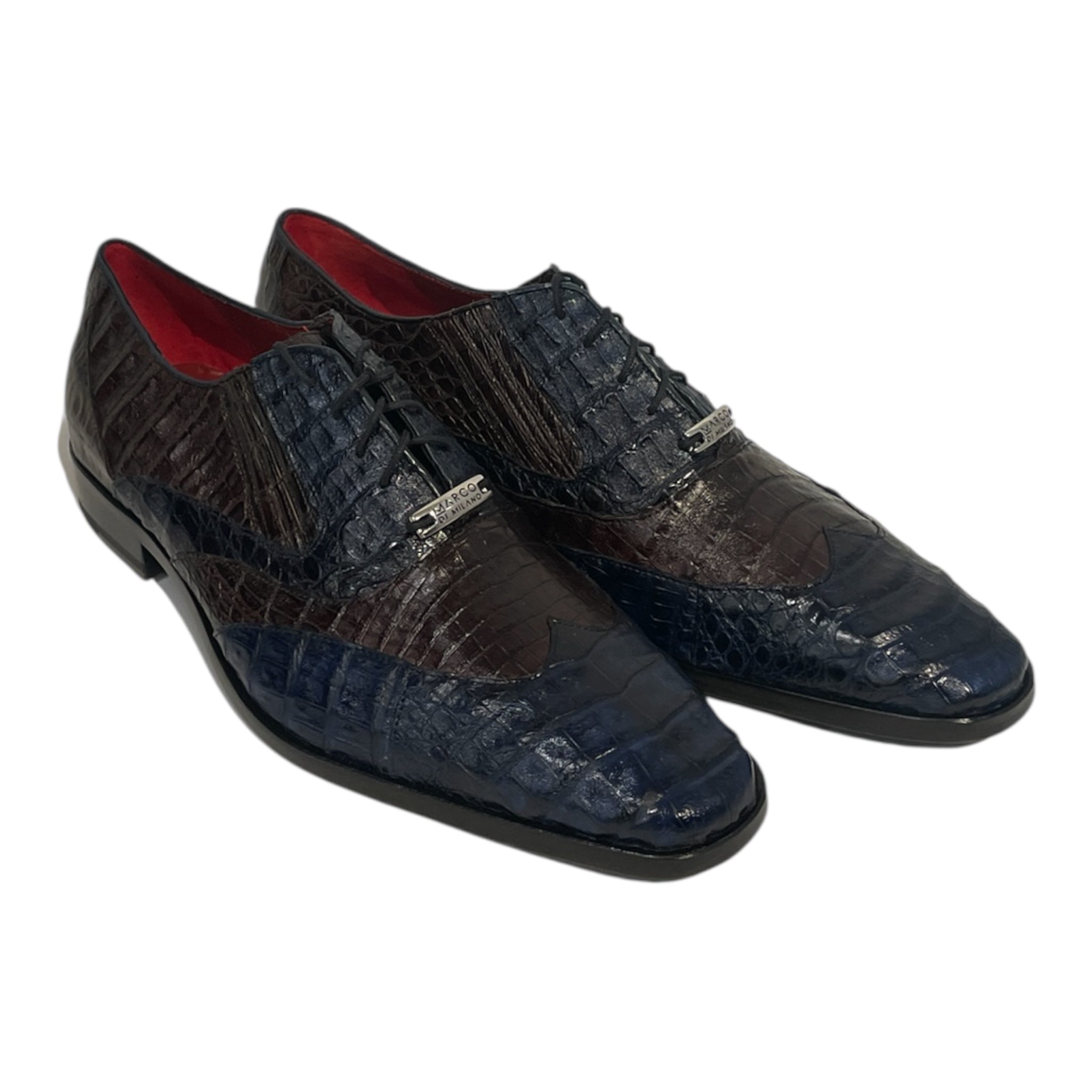 MARCO DI MILANO/Dress Shoes/US 11/Leather/BLU/CROCODILE SKIN BRWN CONTRAST view 1