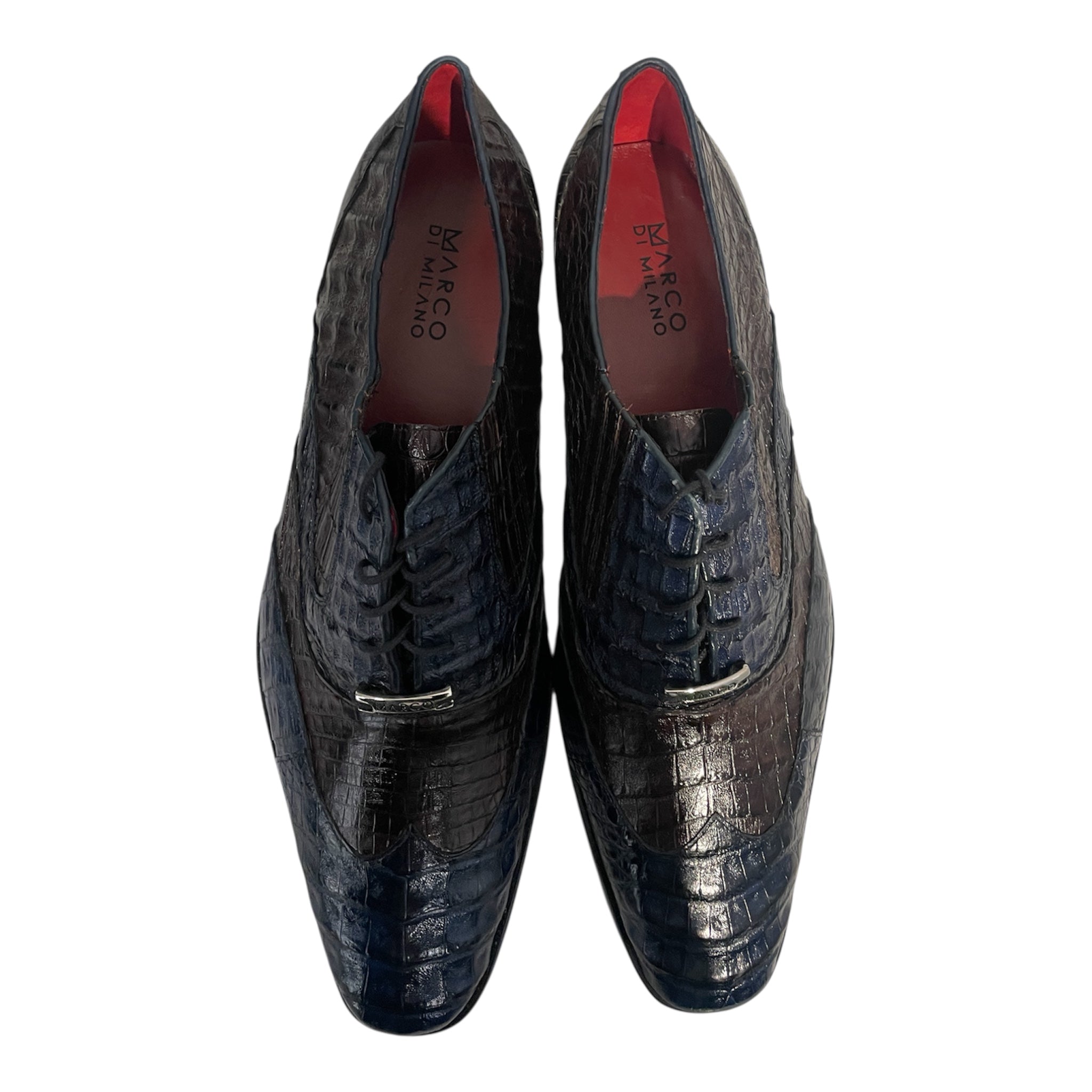 MARCO DI MILANO/Dress Shoes/US 11/Leather/BLU/CROCODILE SKIN BRWN CONTRAST view 3