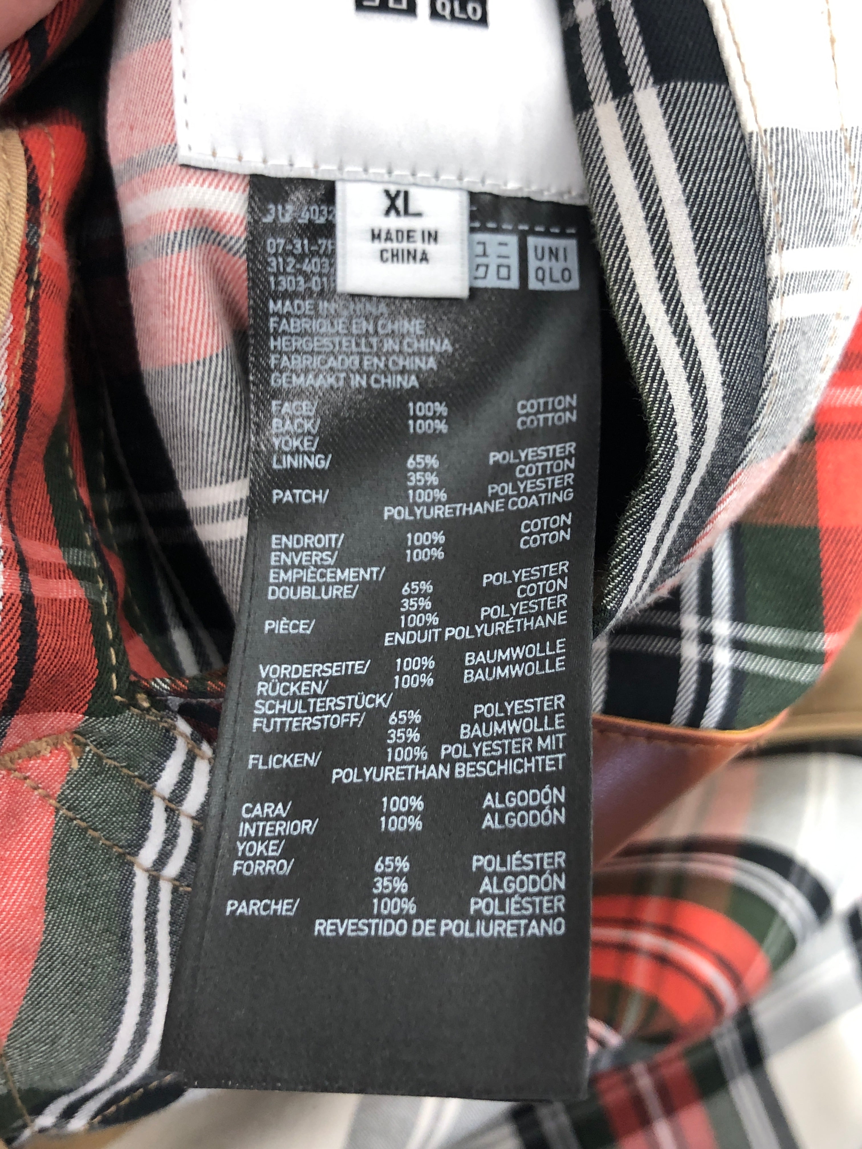 JW ANDERSON(J.W.ANDERSON)/Trench Coat/Cotton/BEG/RED PLAID LINED view 4