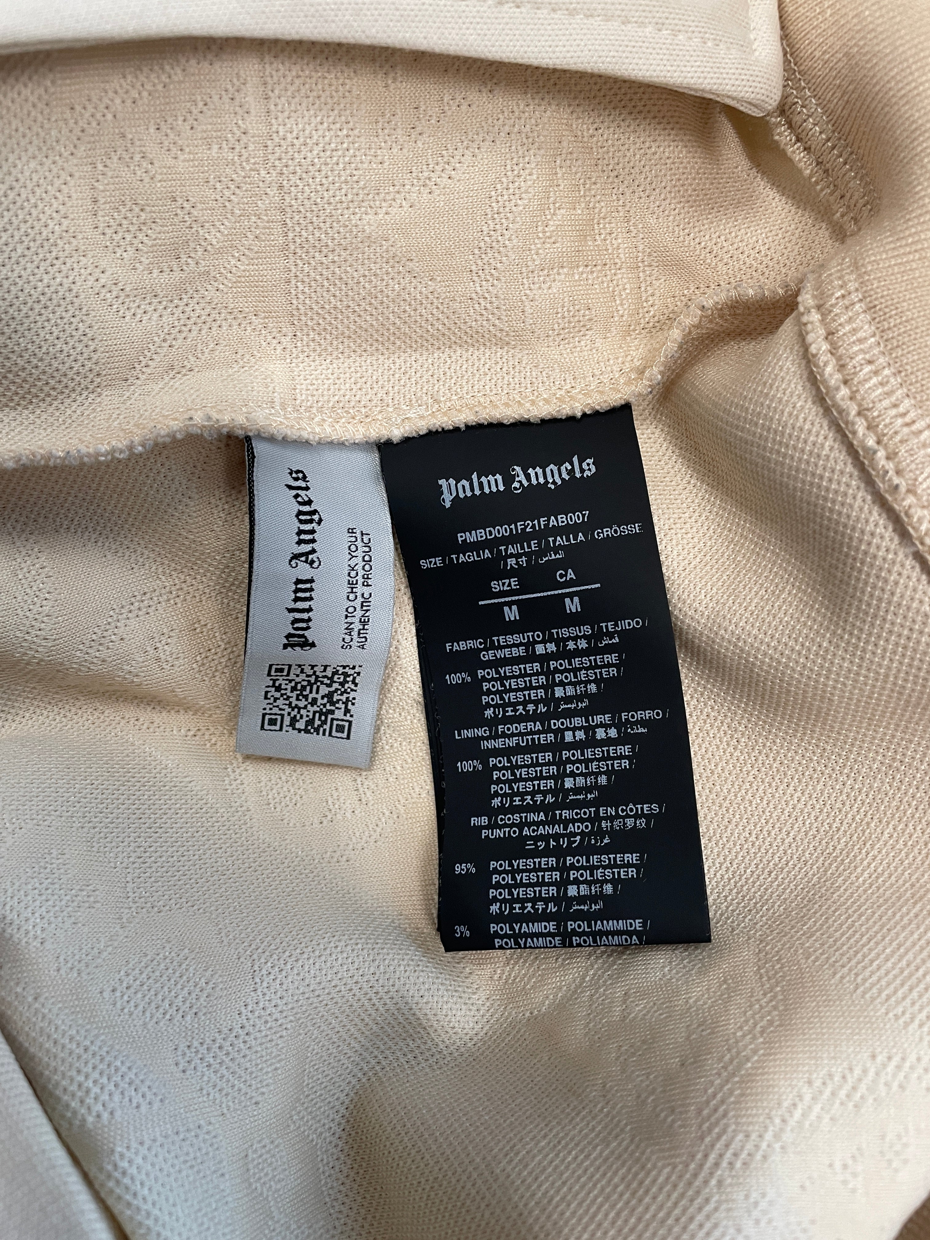 Palm Angels/Jacket/M/Cotton/BEG/BLACK STRIPE view 6