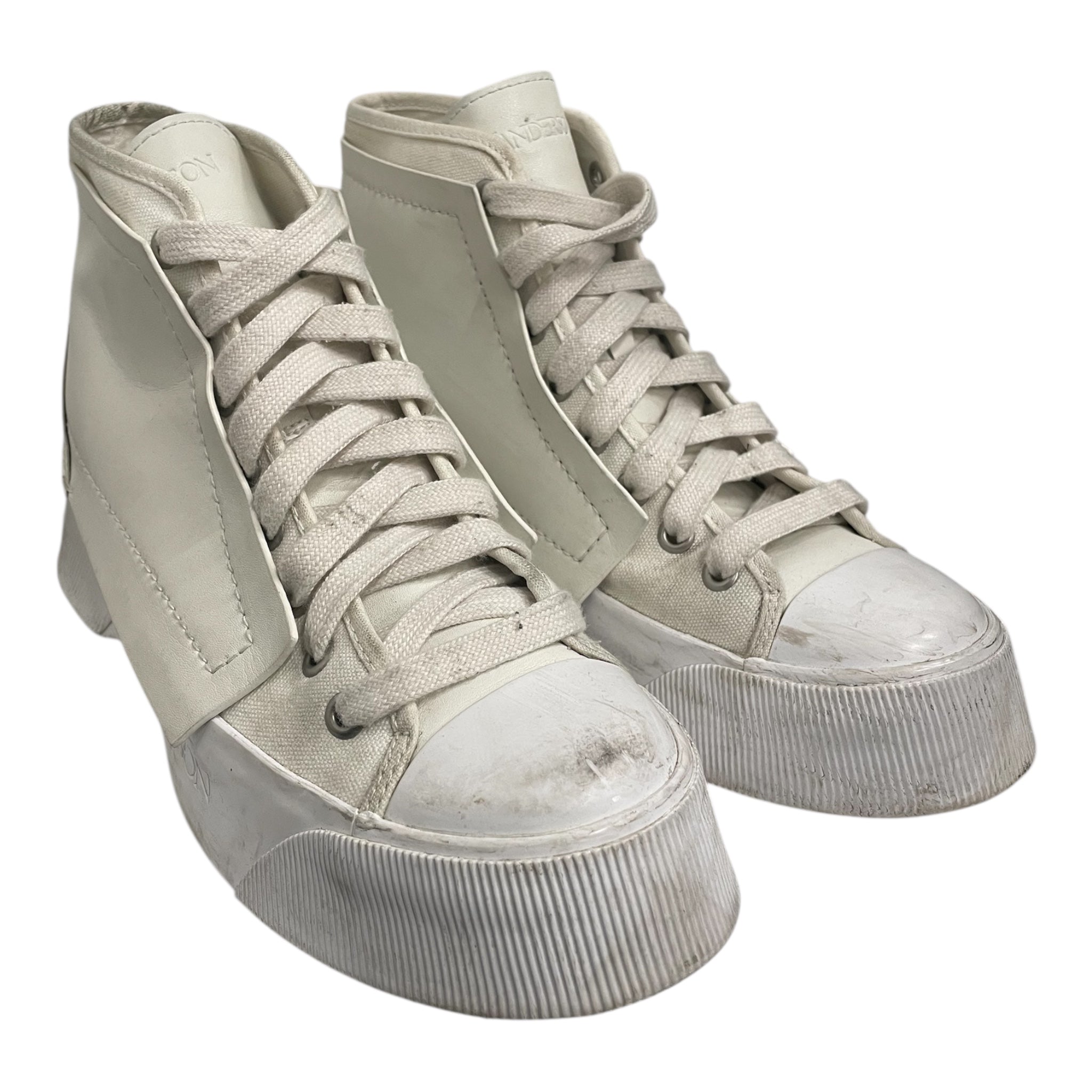 JW ANDERSON(J.W.ANDERSON)/Hi-Sneakers/EU 41/Leather/WHT/panelled high-top view 1