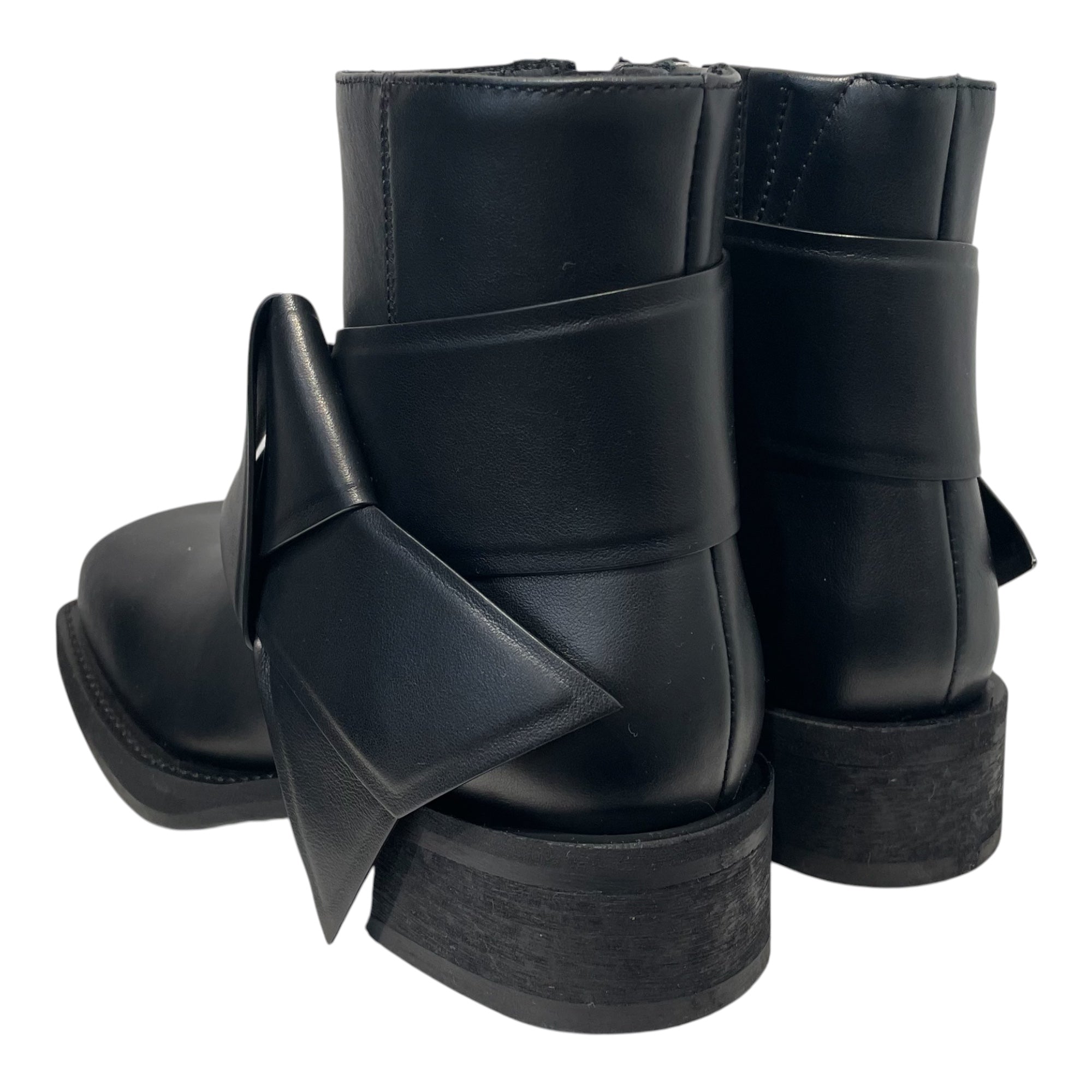 Acne Studios/Ankle Boots/EU 36/Leather/BLK/Side Zip/MUSUBI BOW DETAIL view 2