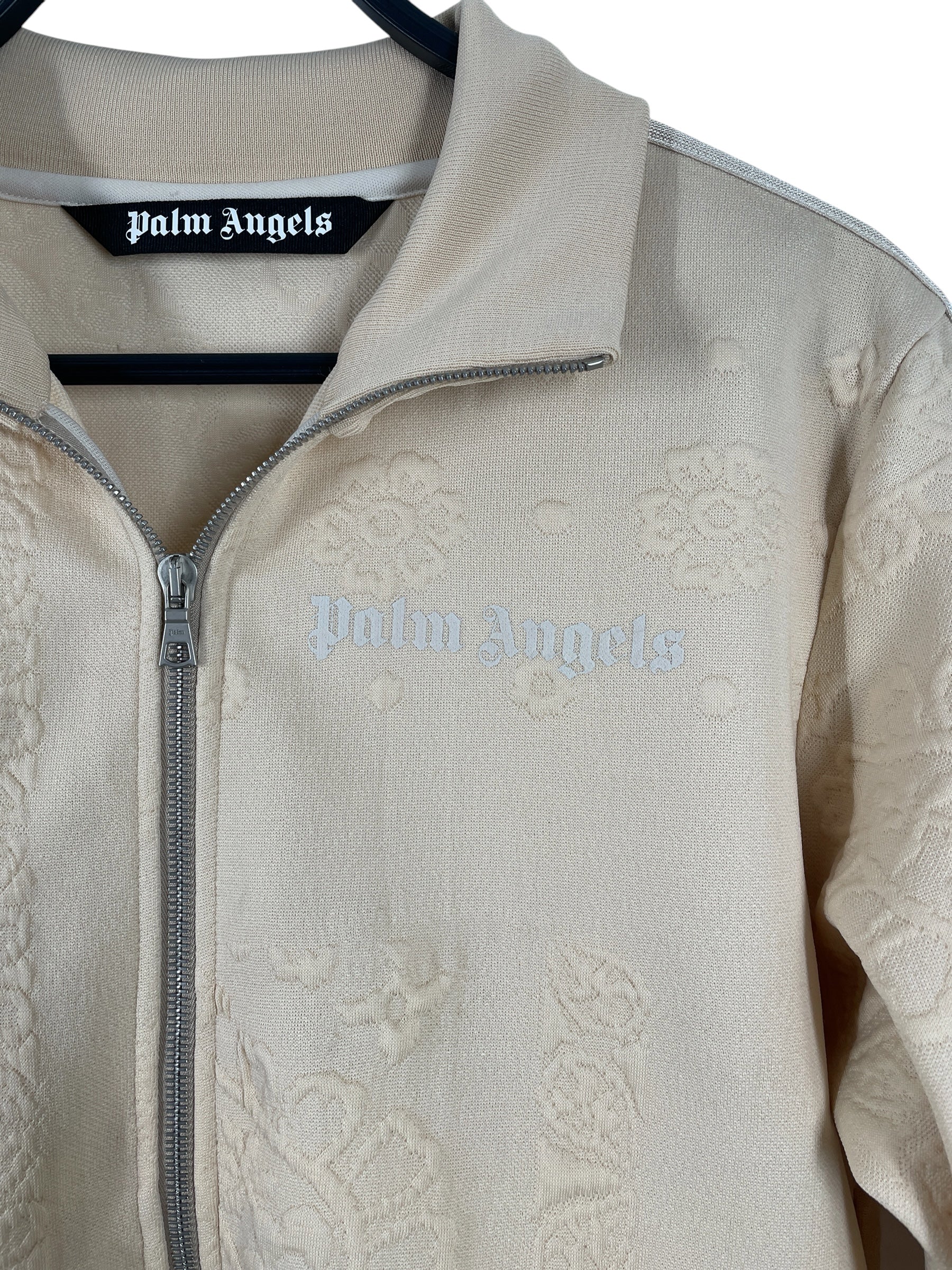 Palm Angels/Jacket/M/Cotton/BEG/BLACK STRIPE view 2