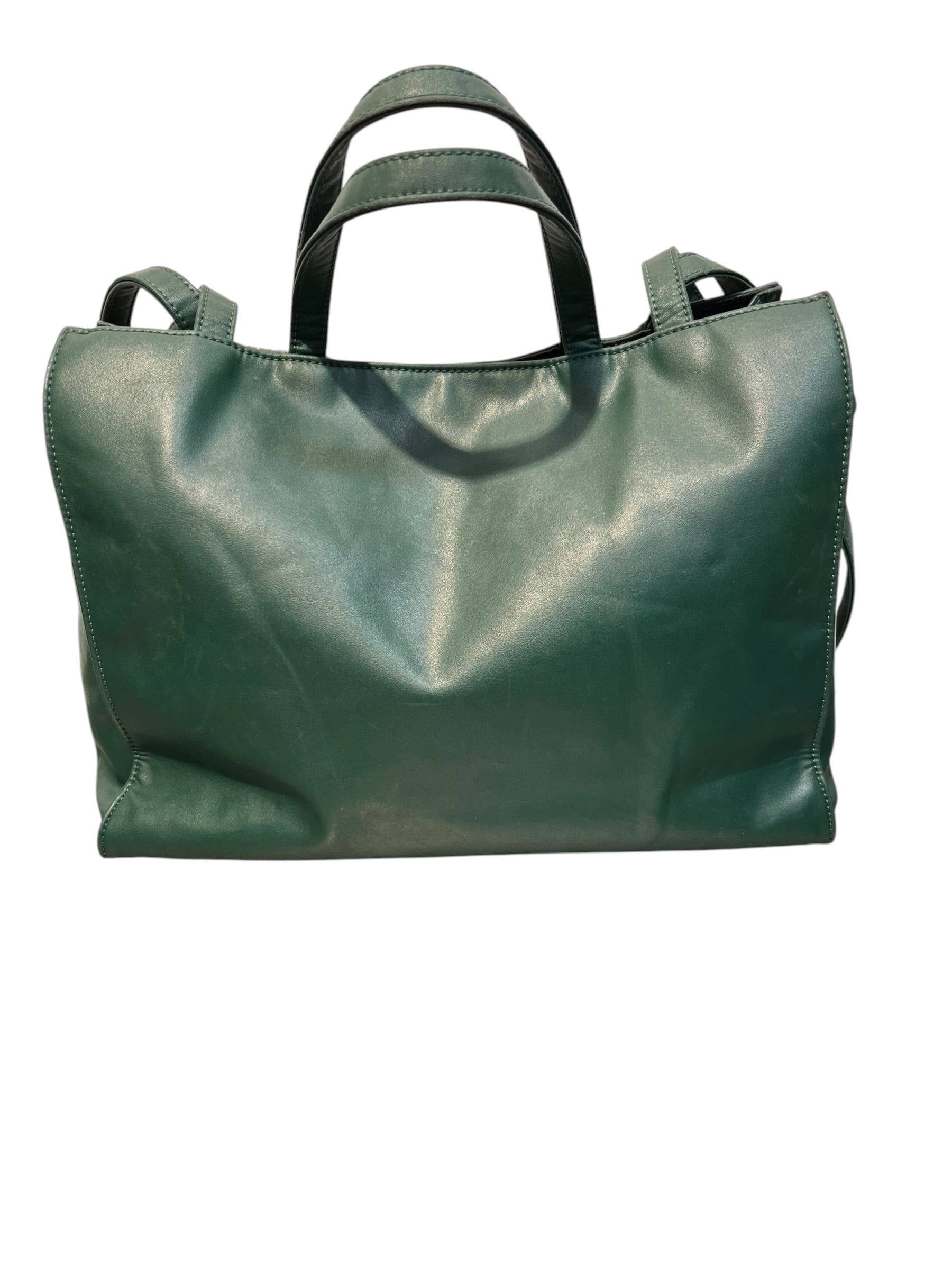 Telfar/Cross Body Bag/Leather/GRN/drk green embosed telf view 2