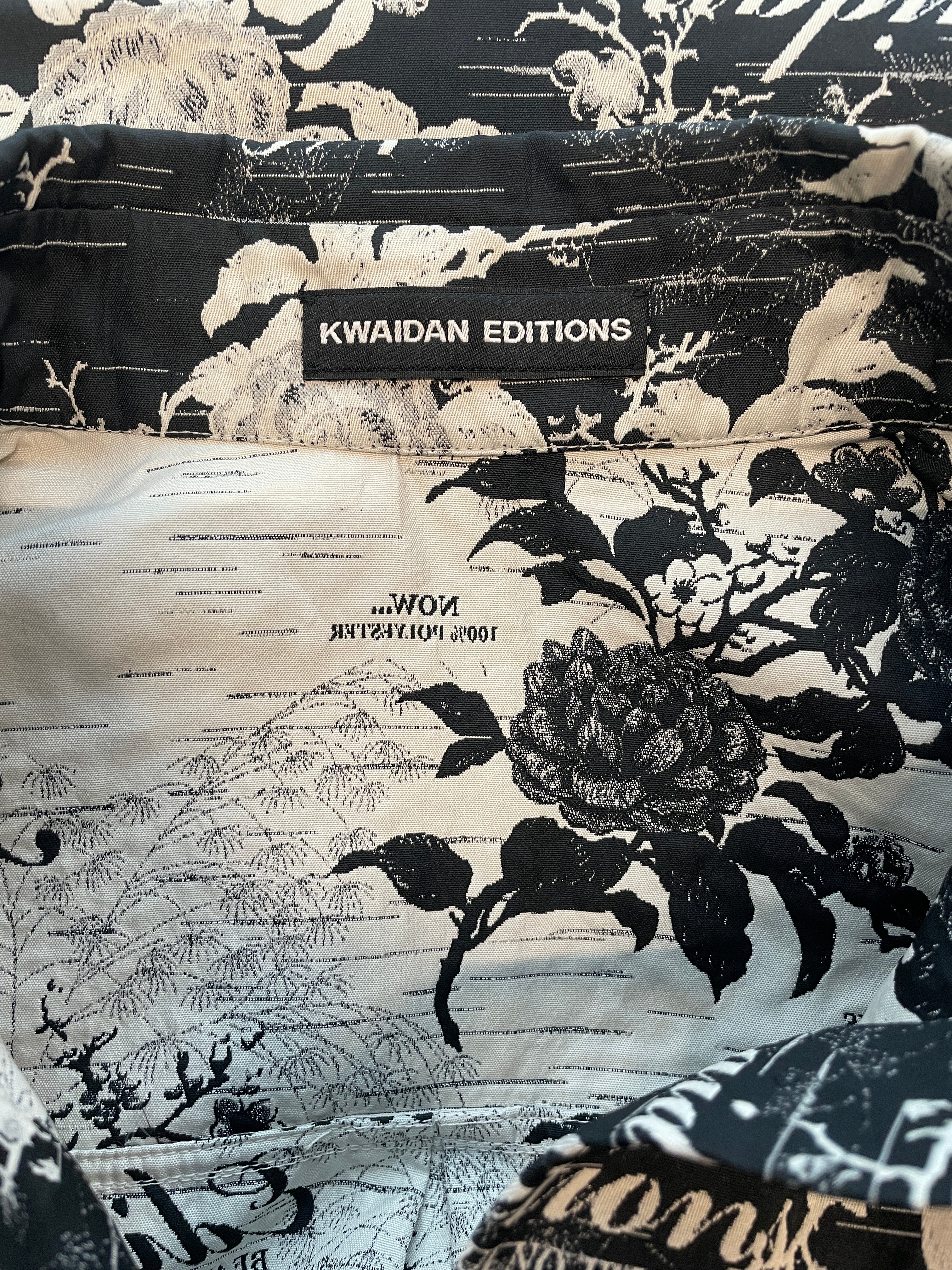 KWAIDAN EDITIONS/LS Shirt/38/Cotton/BLK/All Over Print/VINTAGE WRITITNG\FW22 view 4