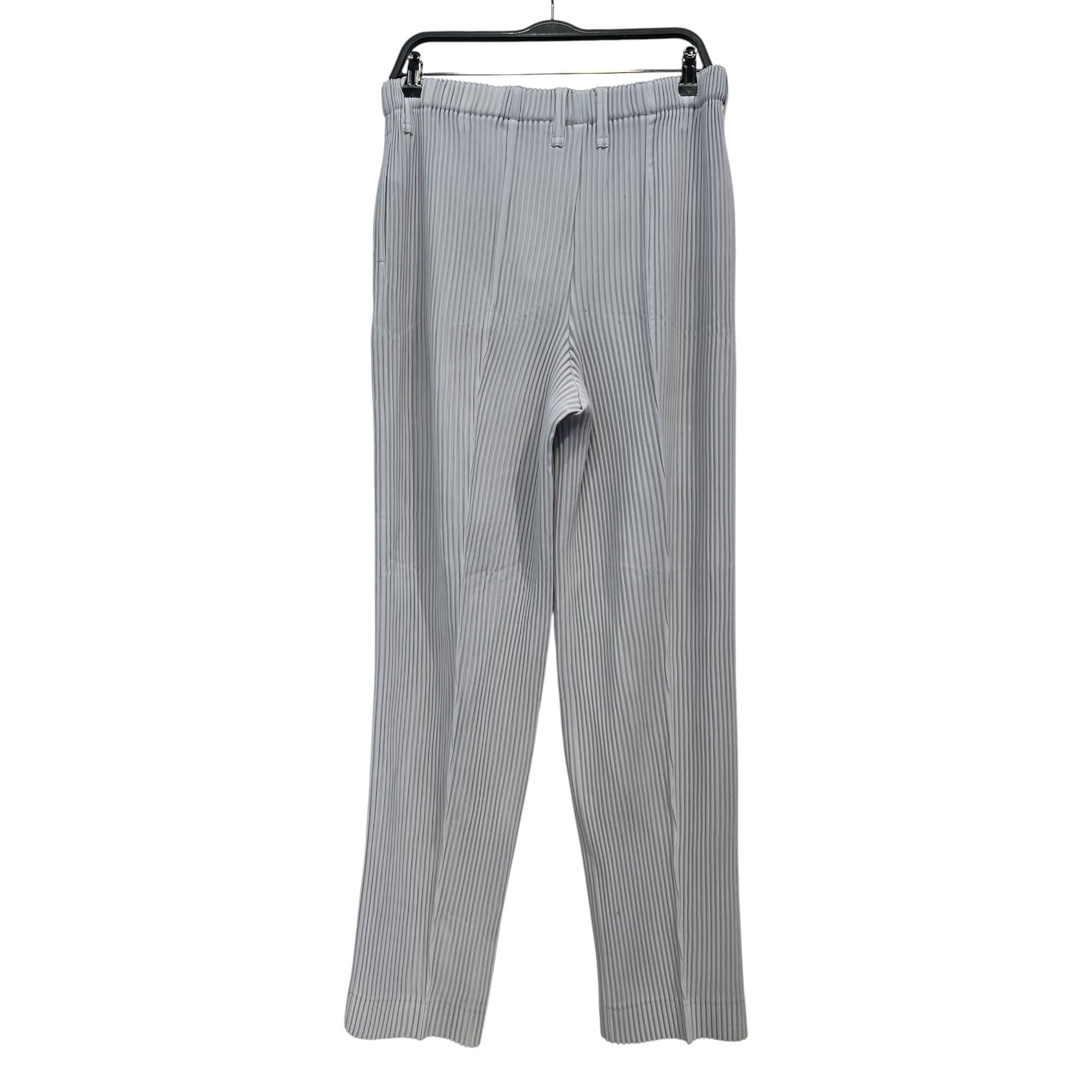 PLEATS PLEASE ISSEY MIYAKE/Pants/3/Cotton/GRY/light grey pleats w belt loops view 2
