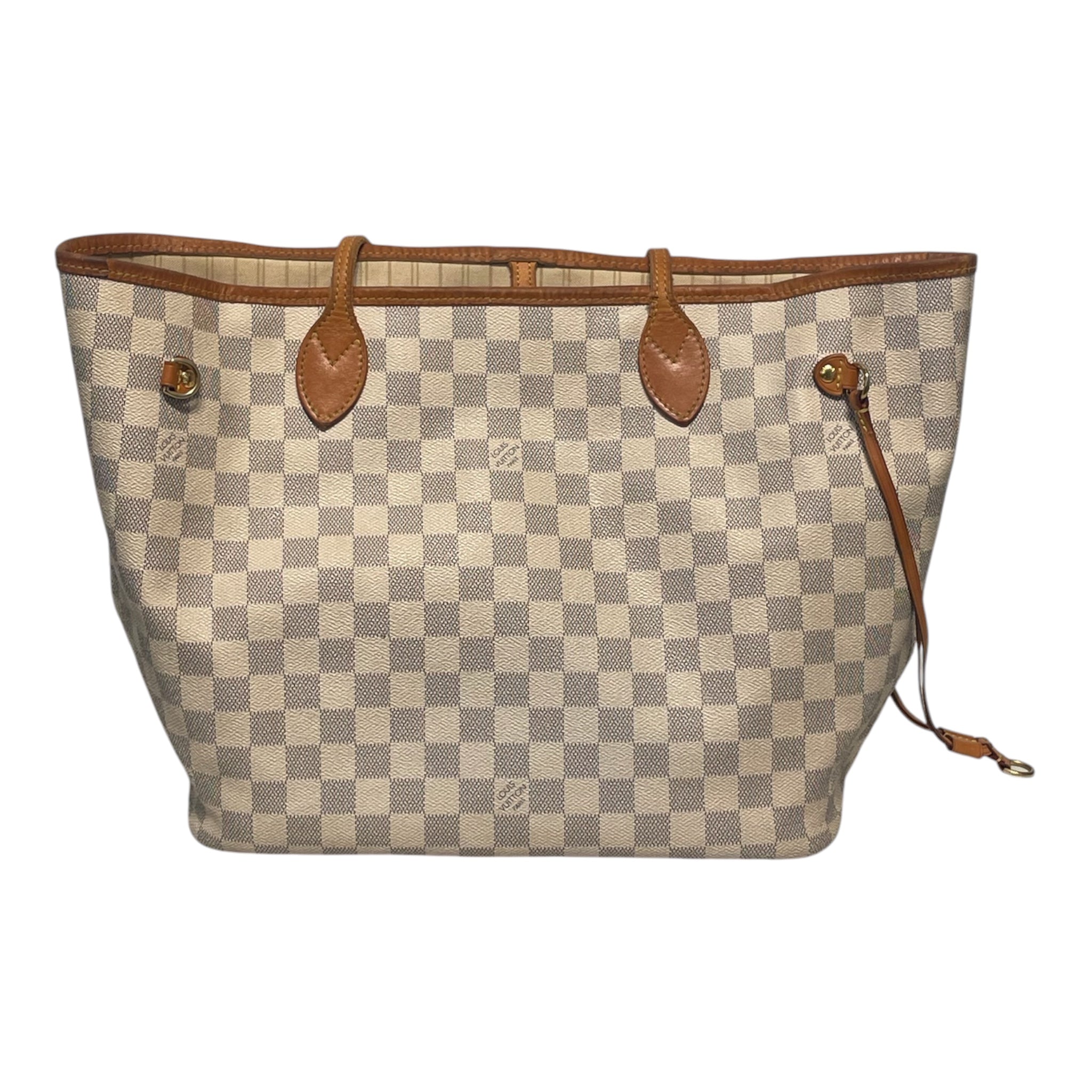 LOUIS VUITTON/Tote Bag/Monogram/Leather/CRM/NEVERFULL MM DAMIER AZUR view 2