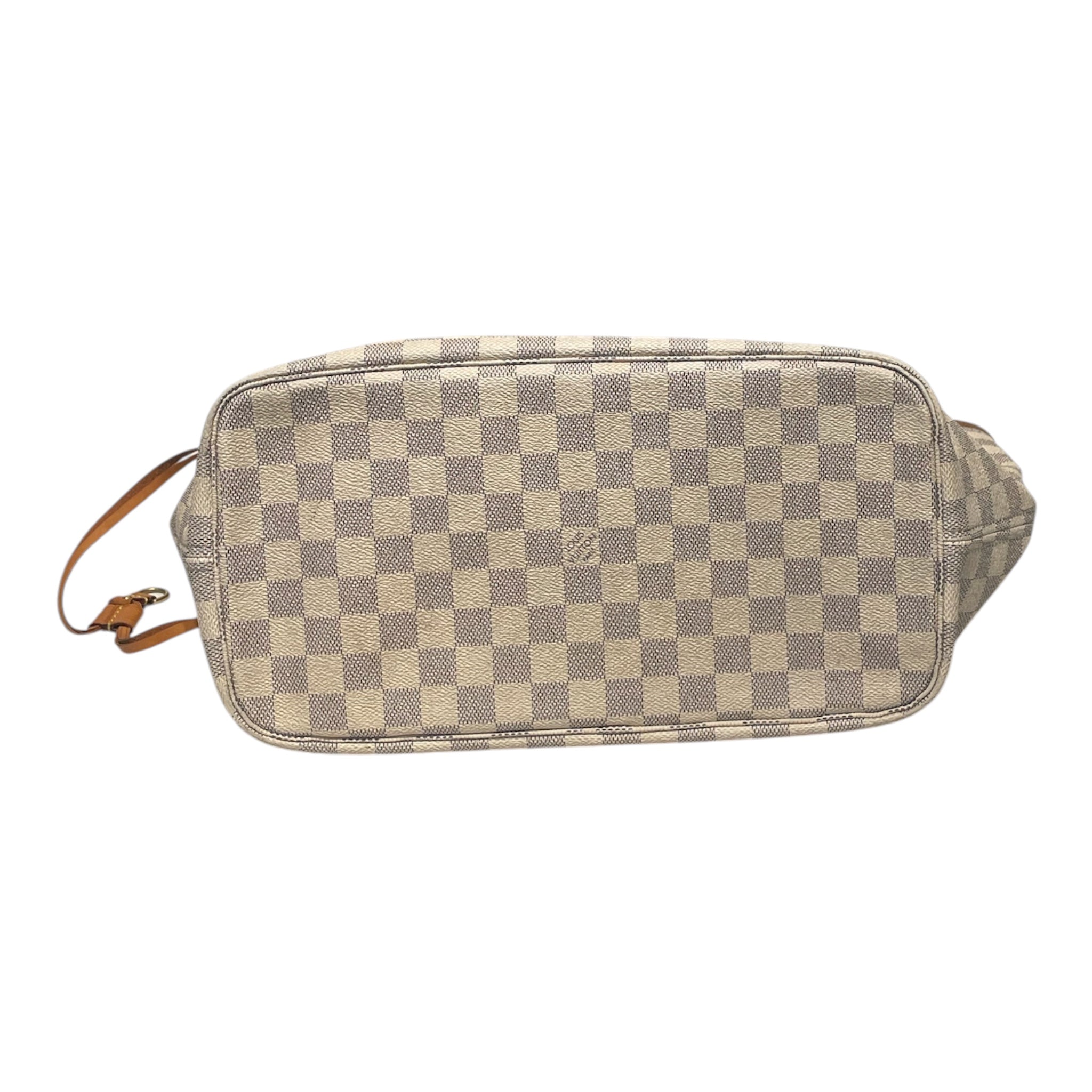 LOUIS VUITTON/Tote Bag/Monogram/Leather/CRM/NEVERFULL MM DAMIER AZUR view 3