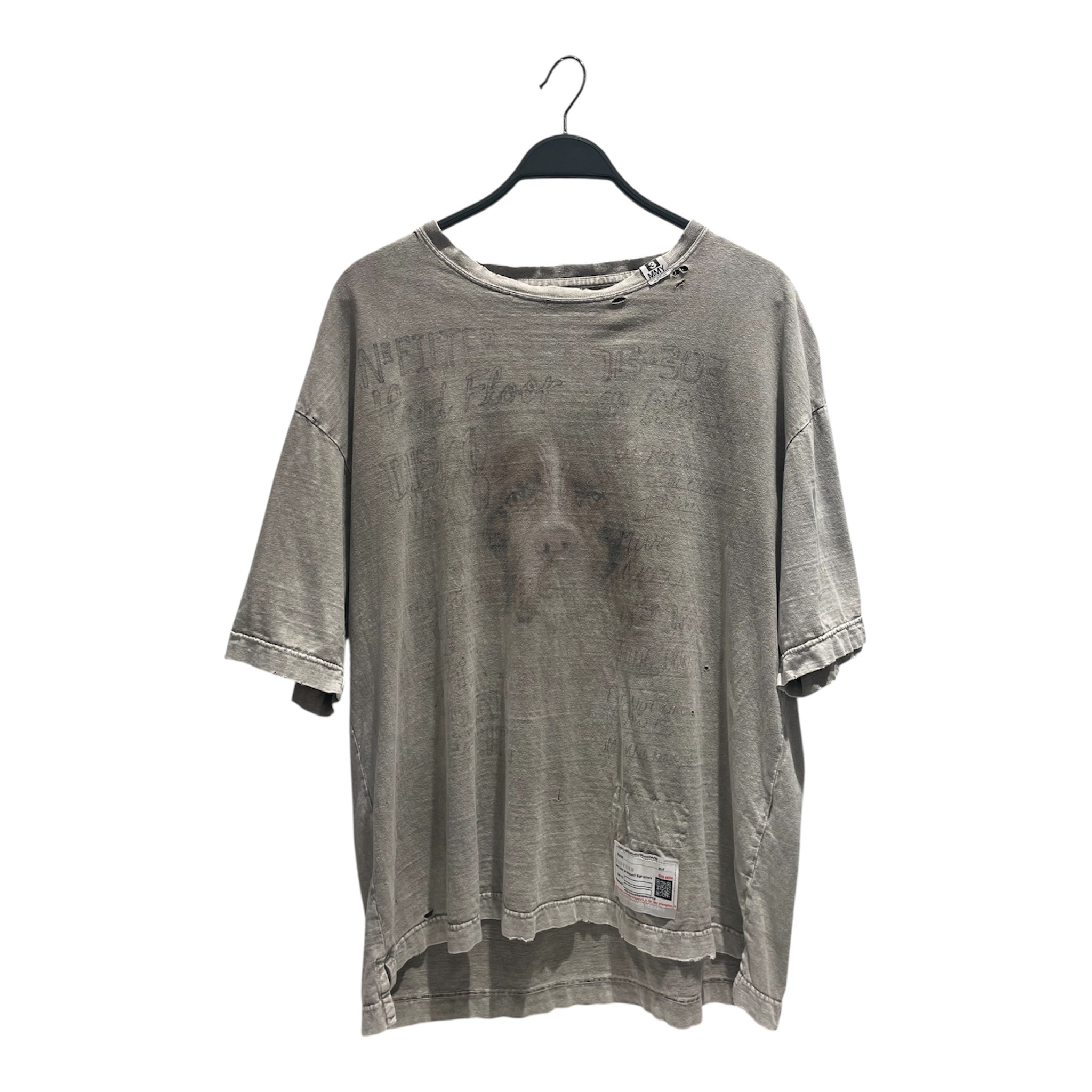 MIHARA YASUHIRO/T-Shirt/46/Cotton/KHK/All Over Print/Distressed Dog Grahpic Tee view 1