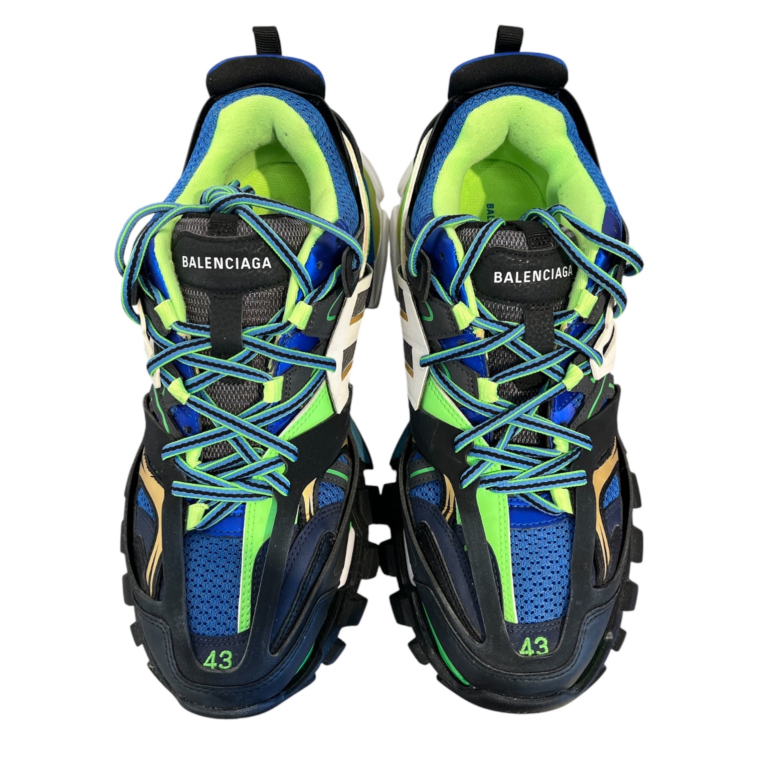 BALENCIAGA/Low-Sneakers/EU 43/MLT/balenci track runner grn/blu view 3
