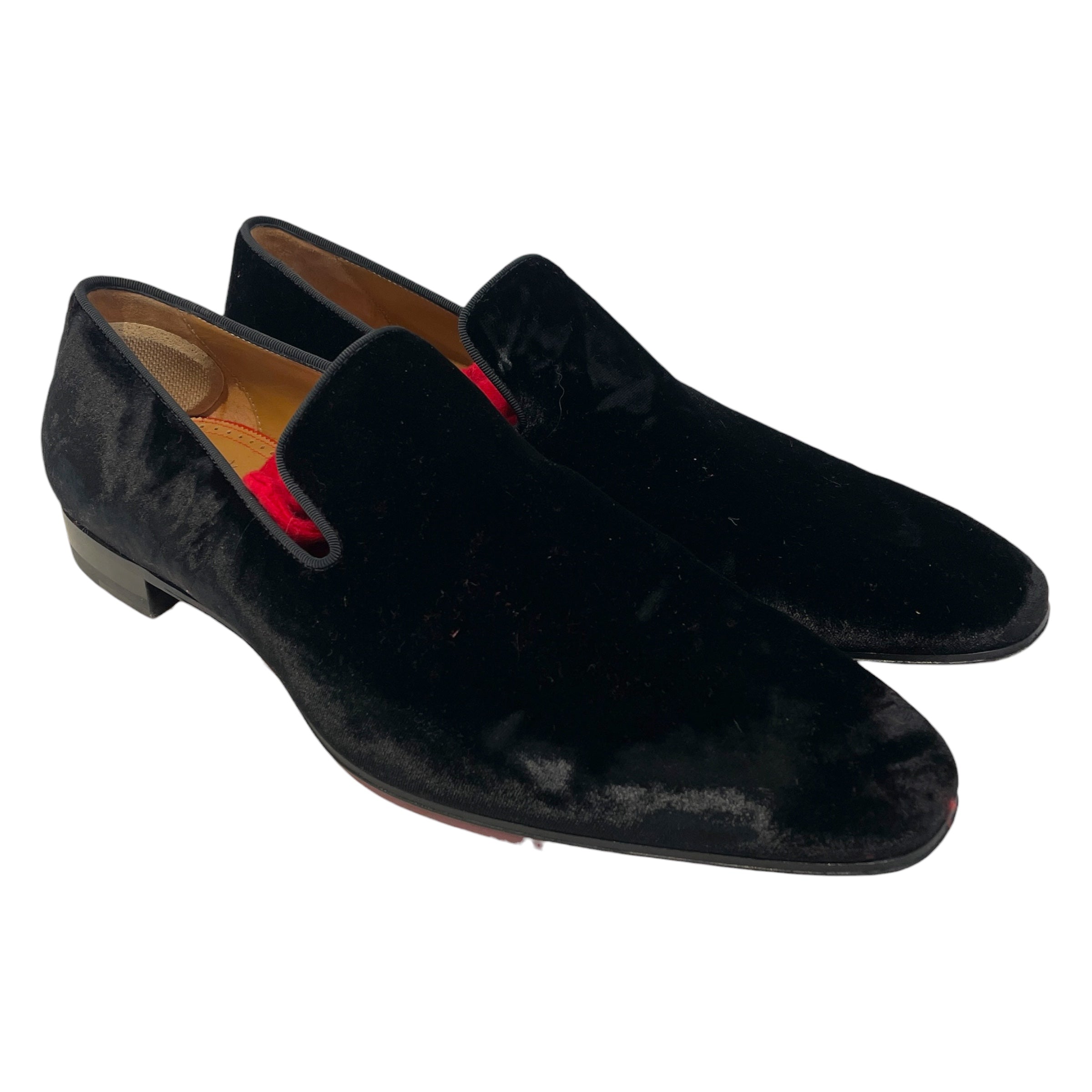 Christian Louboutin/Loafers/EU 44.5/BLK/Dandelion Velvet view 1