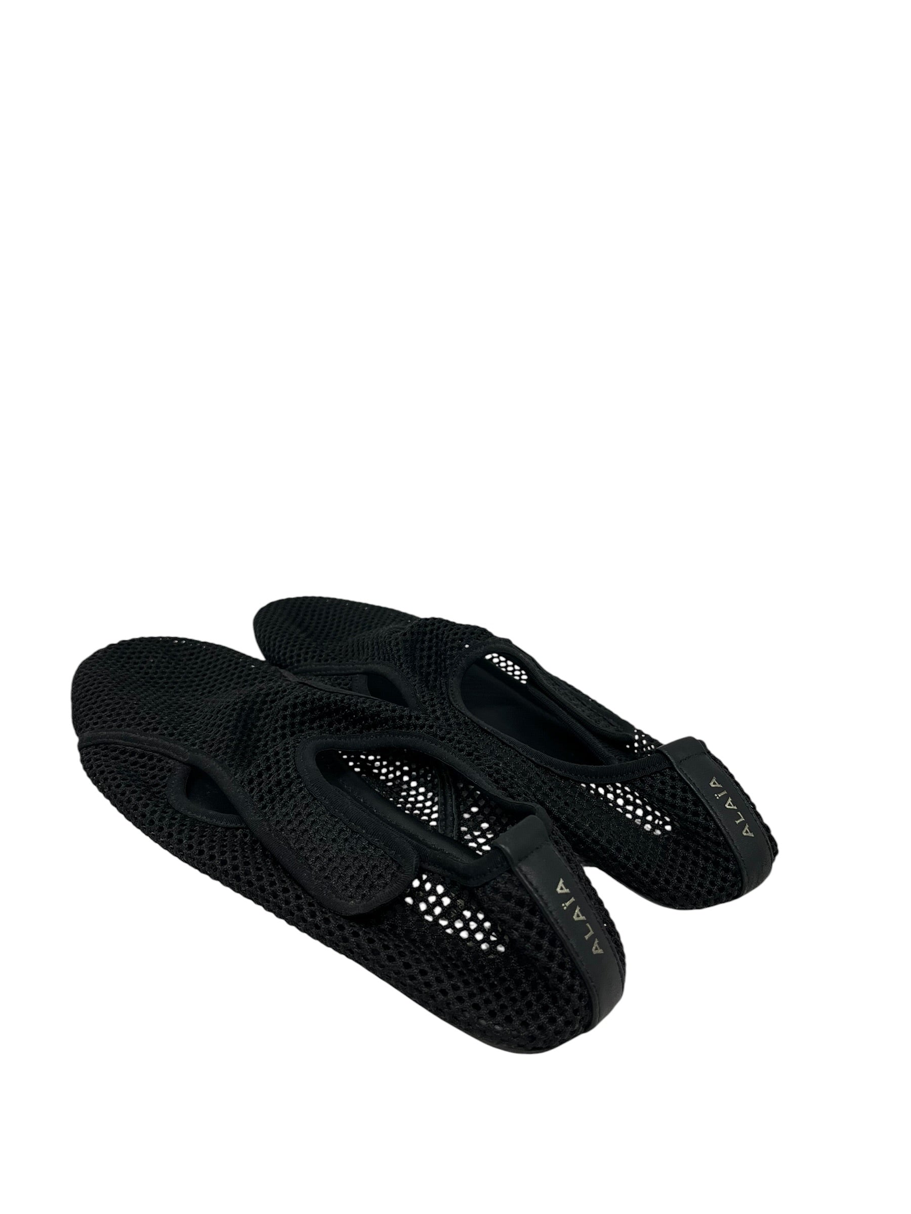 ALAIA/Flat Shoes/EU 40/Cotton/BLK/Slip-on/CLOTH FLATS view 1