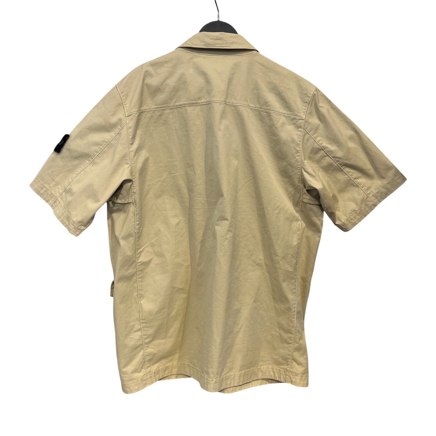 STONE ISLAND/Shirt/L/Cotton/CRM/cargo button up view 2