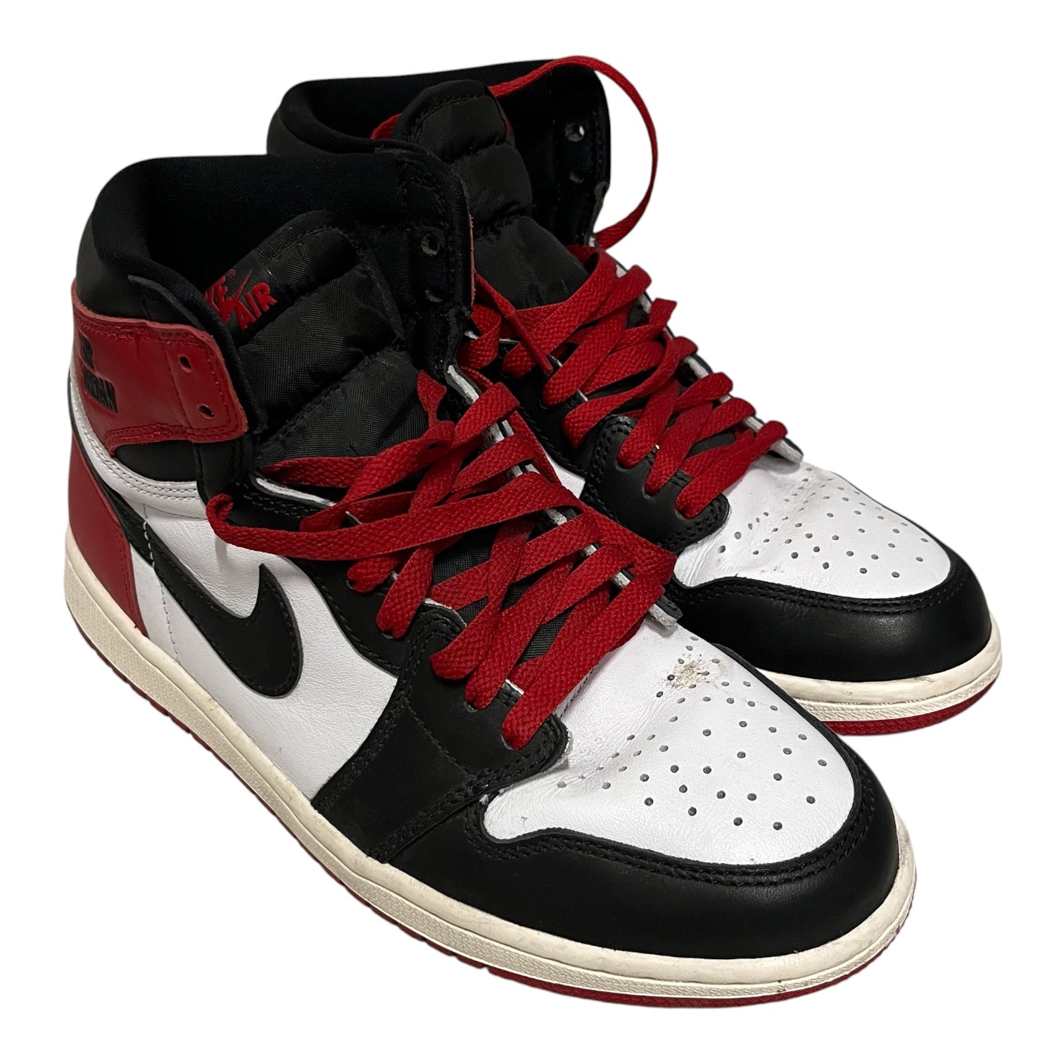 NIKE/Hi-Sneakers/US 8/Leather/RED/OG BLACK TOE REIMAGINED view 1