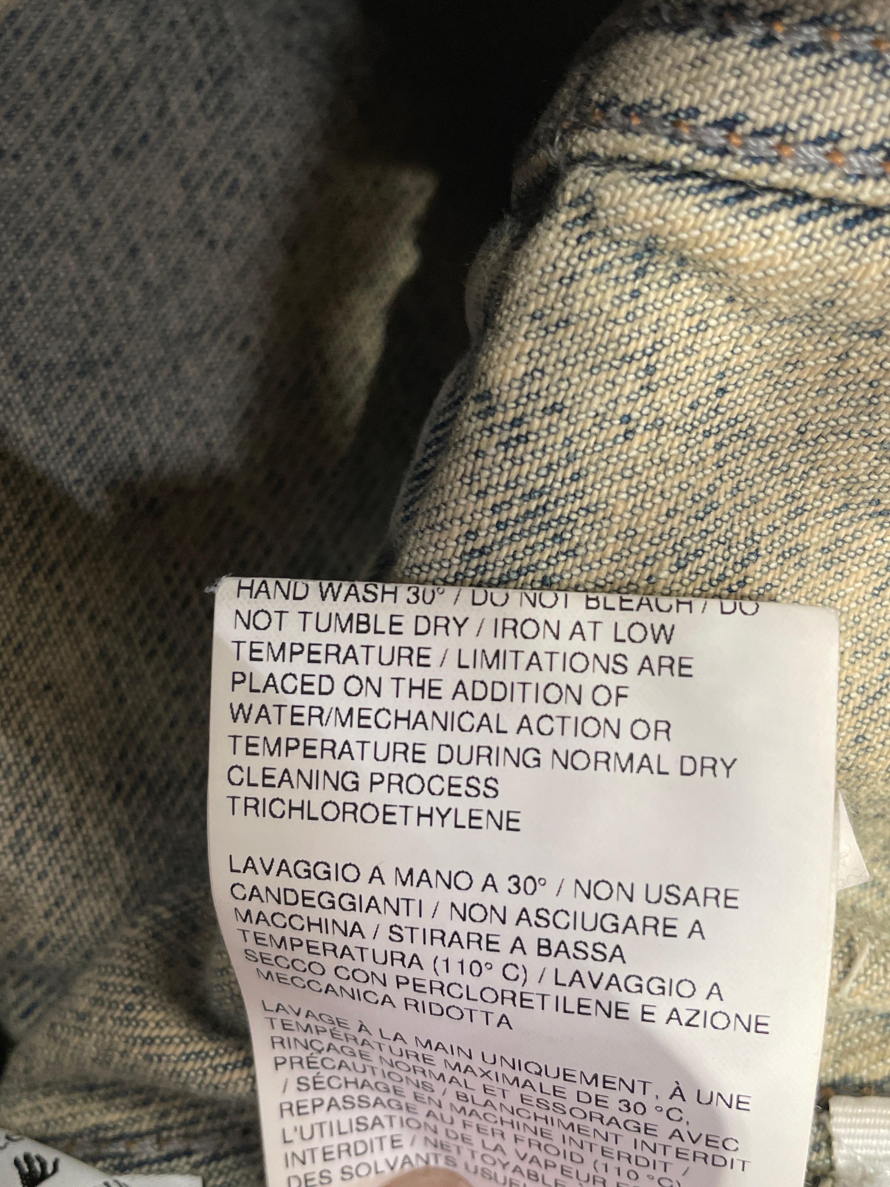 OFF-WHITE/Denim Jkt/44/Denim/BLU/Giant Hood acid wash view 4