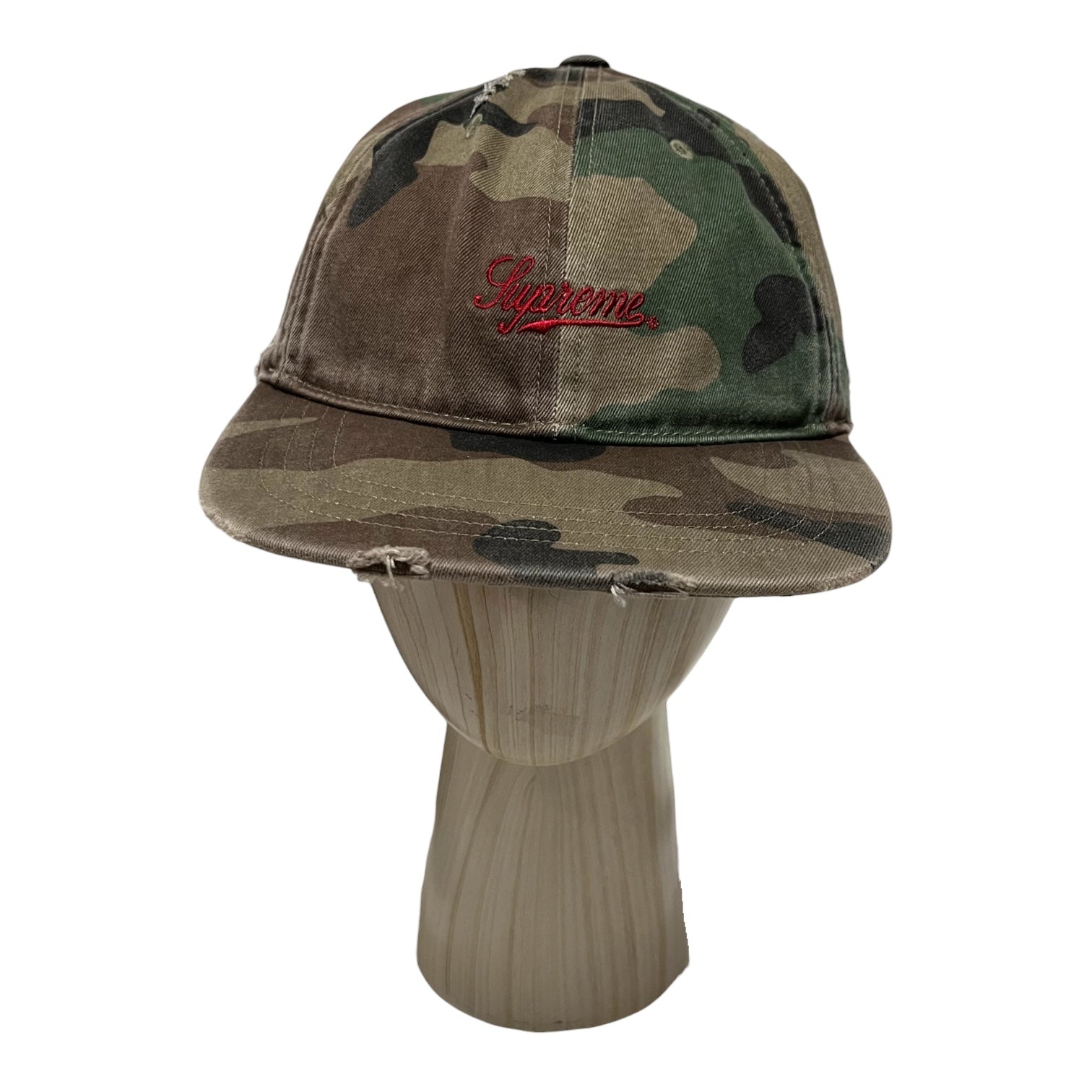 Supreme/Cap/Camouflage/Cotton/GRN/M's/distressed script view 1