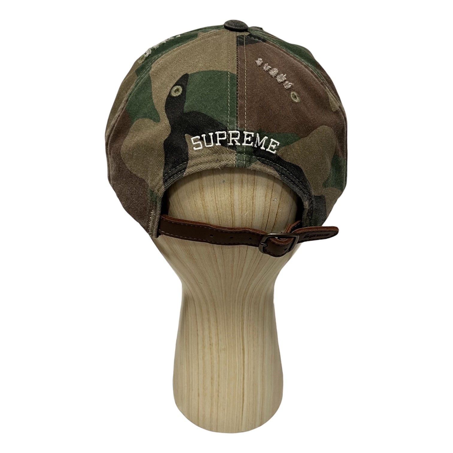 Supreme/Cap/Camouflage/Cotton/GRN/M's/distressed script view 2