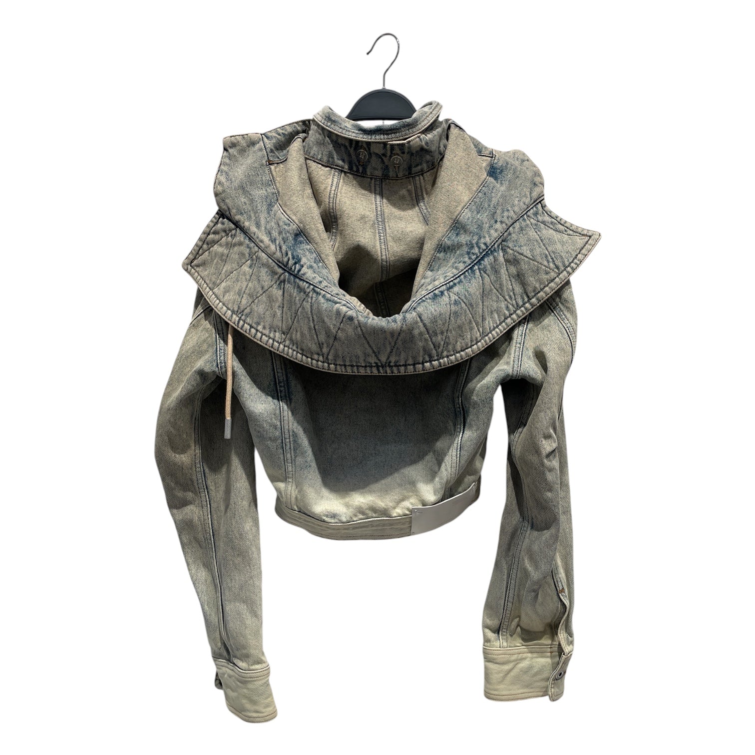 OFF-WHITE/Denim Jkt/44/Denim/BLU/Giant Hood acid wash view 2