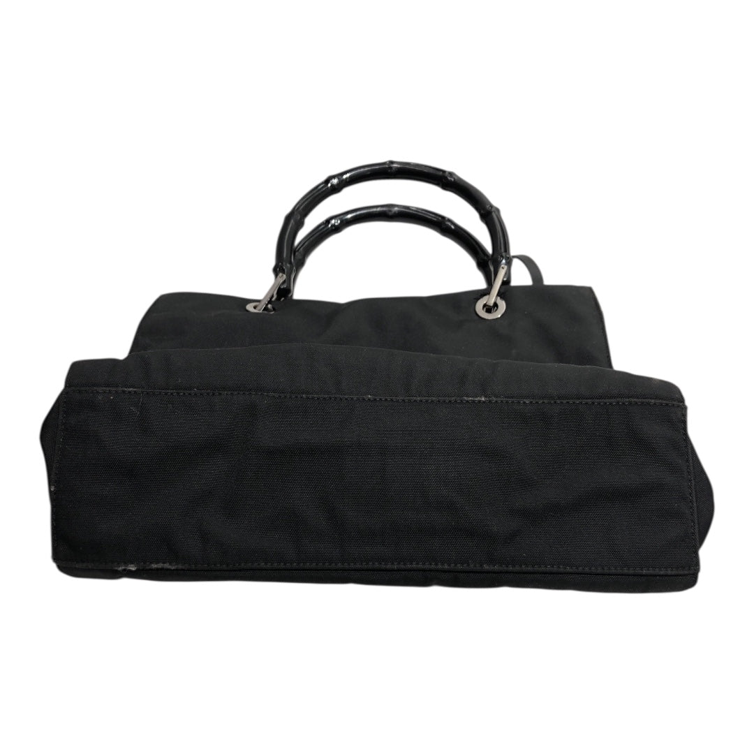 GUCCI/Vintage/Hand Bag/Nylon/BLK/VINTAGE BAMBOO HANDLE NYLON view 4