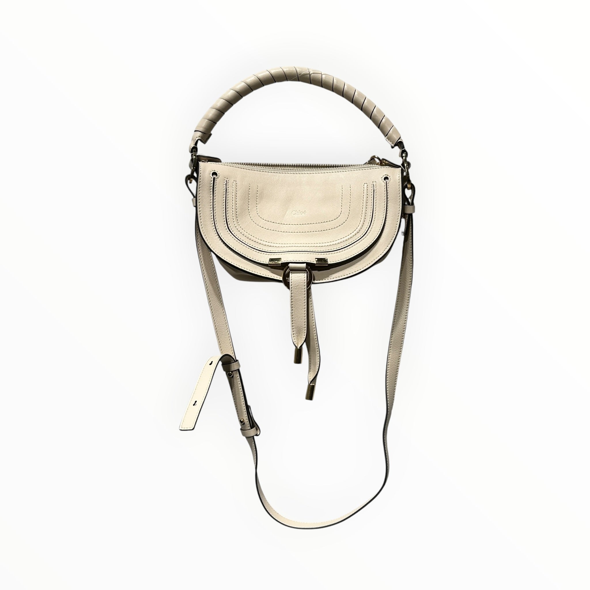 Chloe/Bag/Leather/CRM/MARCIE MINI SADDLE BAG view 1