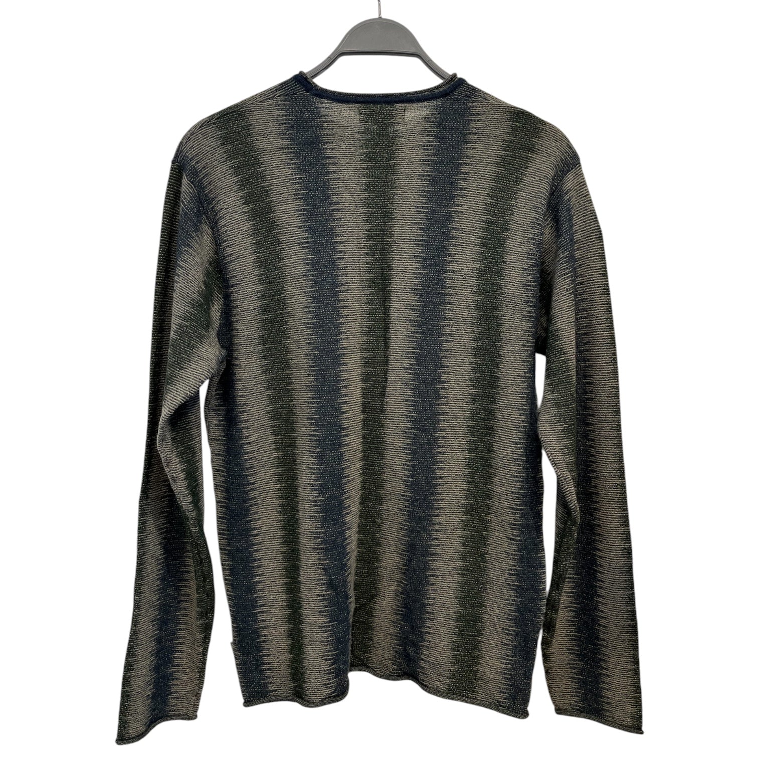 STUSSY/Sweater/L/Stripe/Wool/GRN/shadow stripe sweater olive view 2