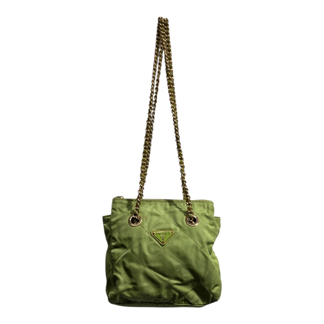 PRADA/Pouch/Nylon/GRN/QUILTED NYLON LIME GREEN view 1