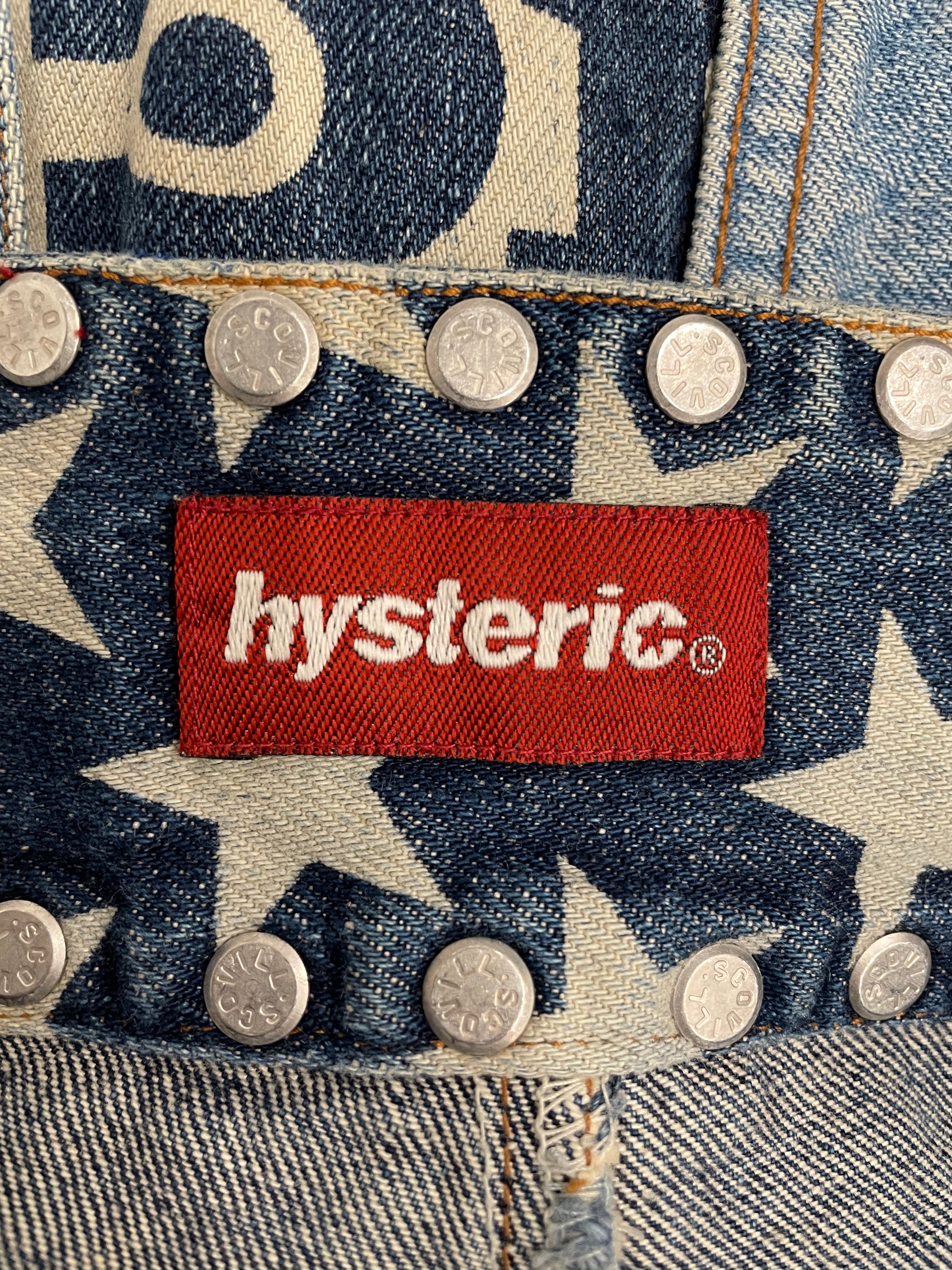 HYSTERIC GLAMOUR/Skirt/S/All Over Print/Denim/BLU/patchwork, studds view 3